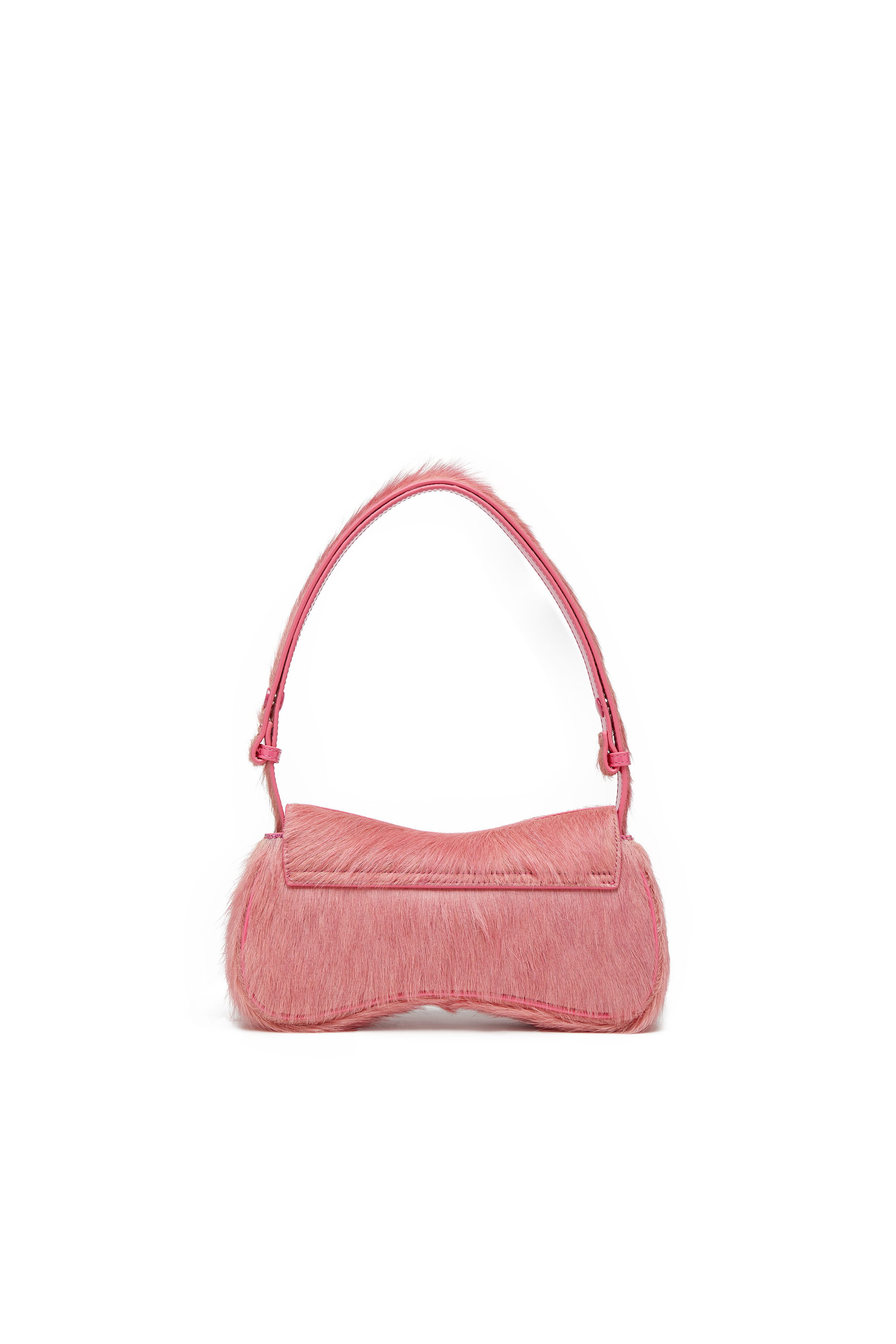 Diesel - PLAY CLUTCH, Bolso tipo clutch de cuero peludo coloreado Mujer in Rosa - 3