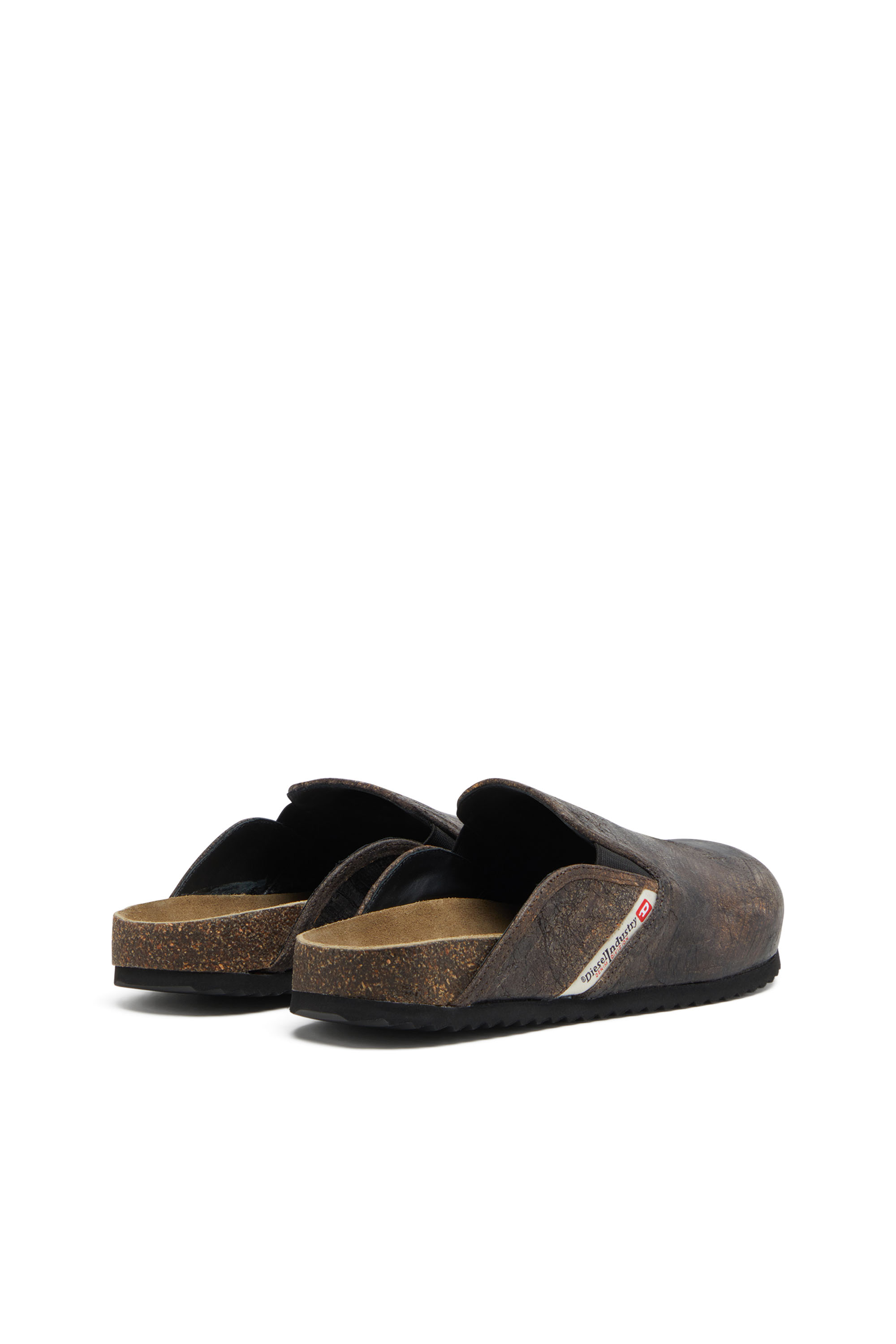 Diesel - D-WOODSTOCK SLIP-ON, D-Woodstock-Zuecos de gamuza con efecto agrietado Hombre in Marrón - 3