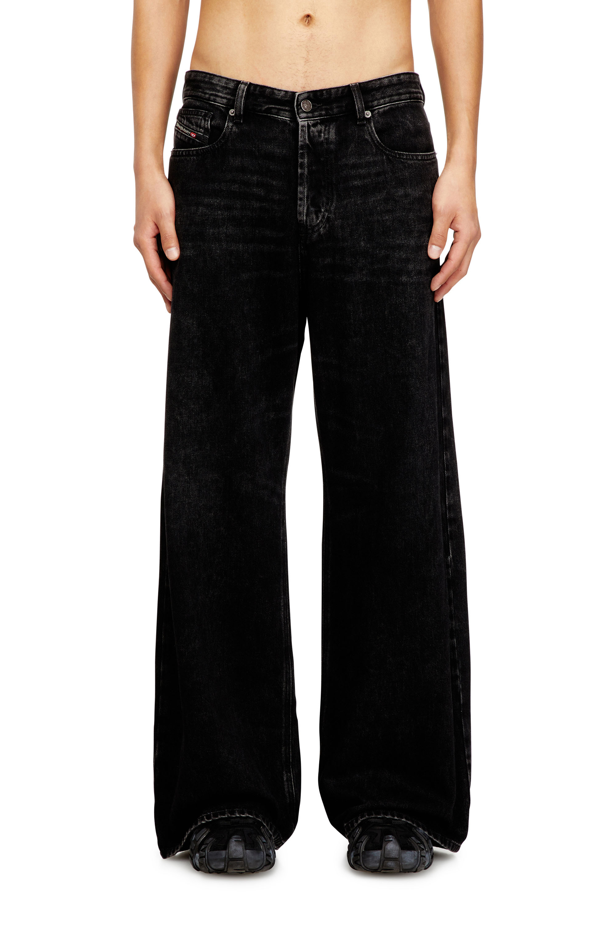 Diesel - Relaxed Jeans 1996 D-Sire 09P09 Mujer, Negro/Gris oscuro - 2