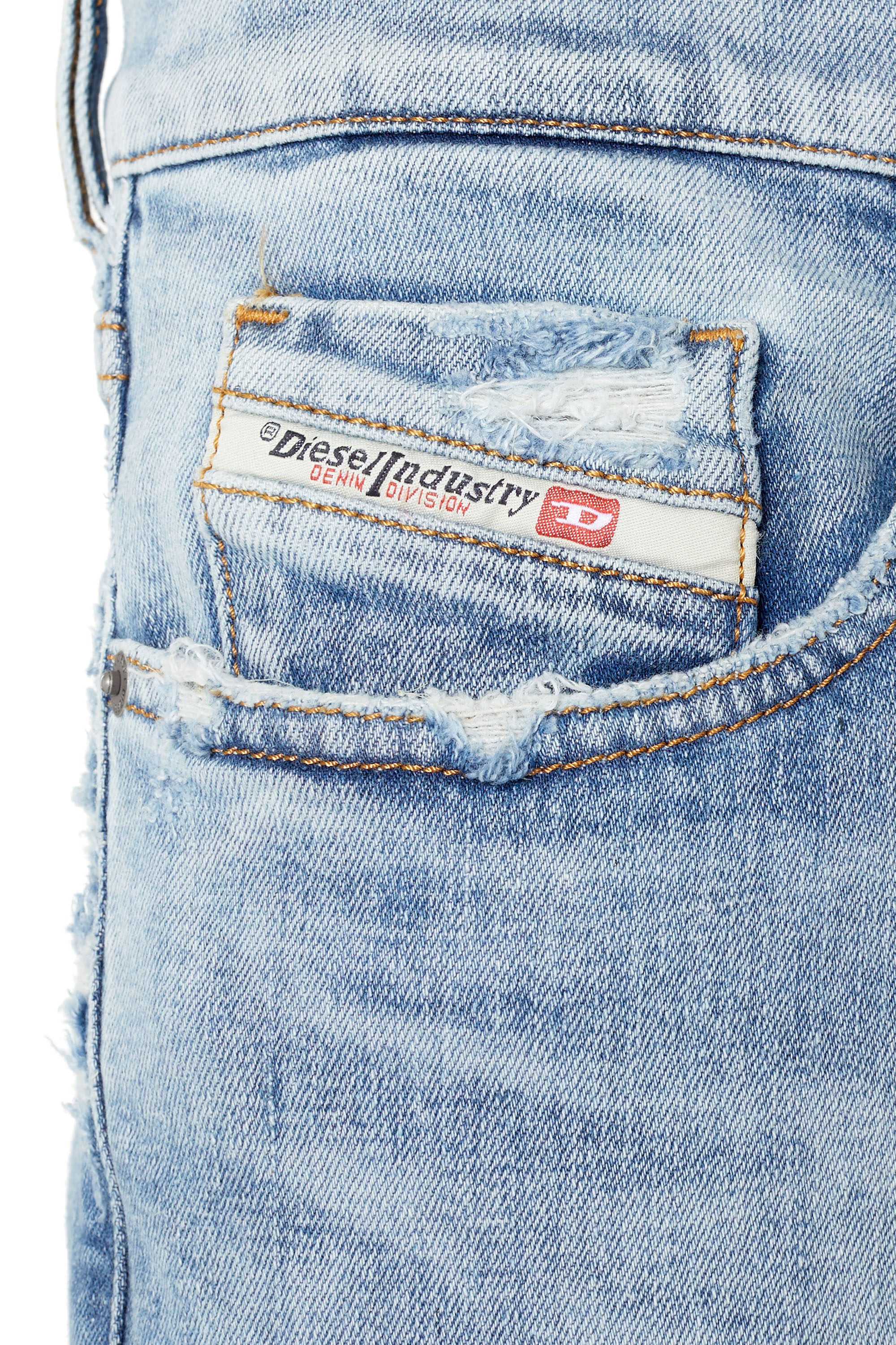 Diesel - Slim Jeans 2019 D-Strukt 09E67, Azul Claro - Image 4
