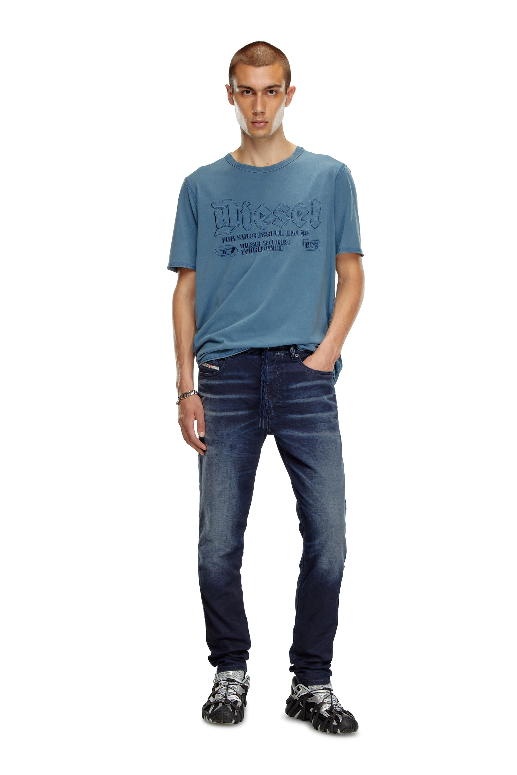 Diesel - Slim 2060 D-Strukt Joggjeans® 068LY Hombre, Azul Oscuro - 2