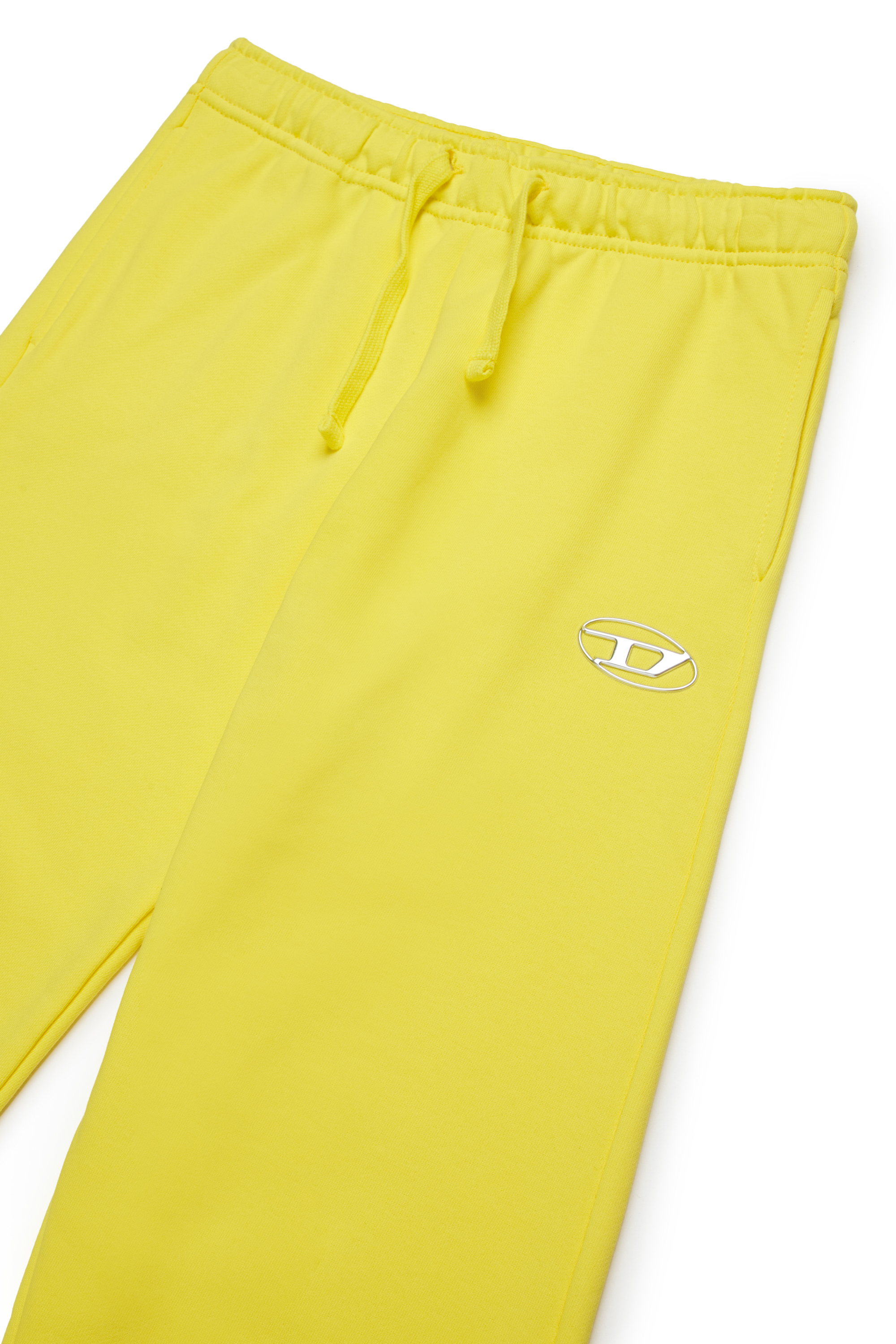 Diesel - PMACIS, Pantalones deportivos con logotipo Oval D de aspecto metálico Hombre in Amarillo - 3