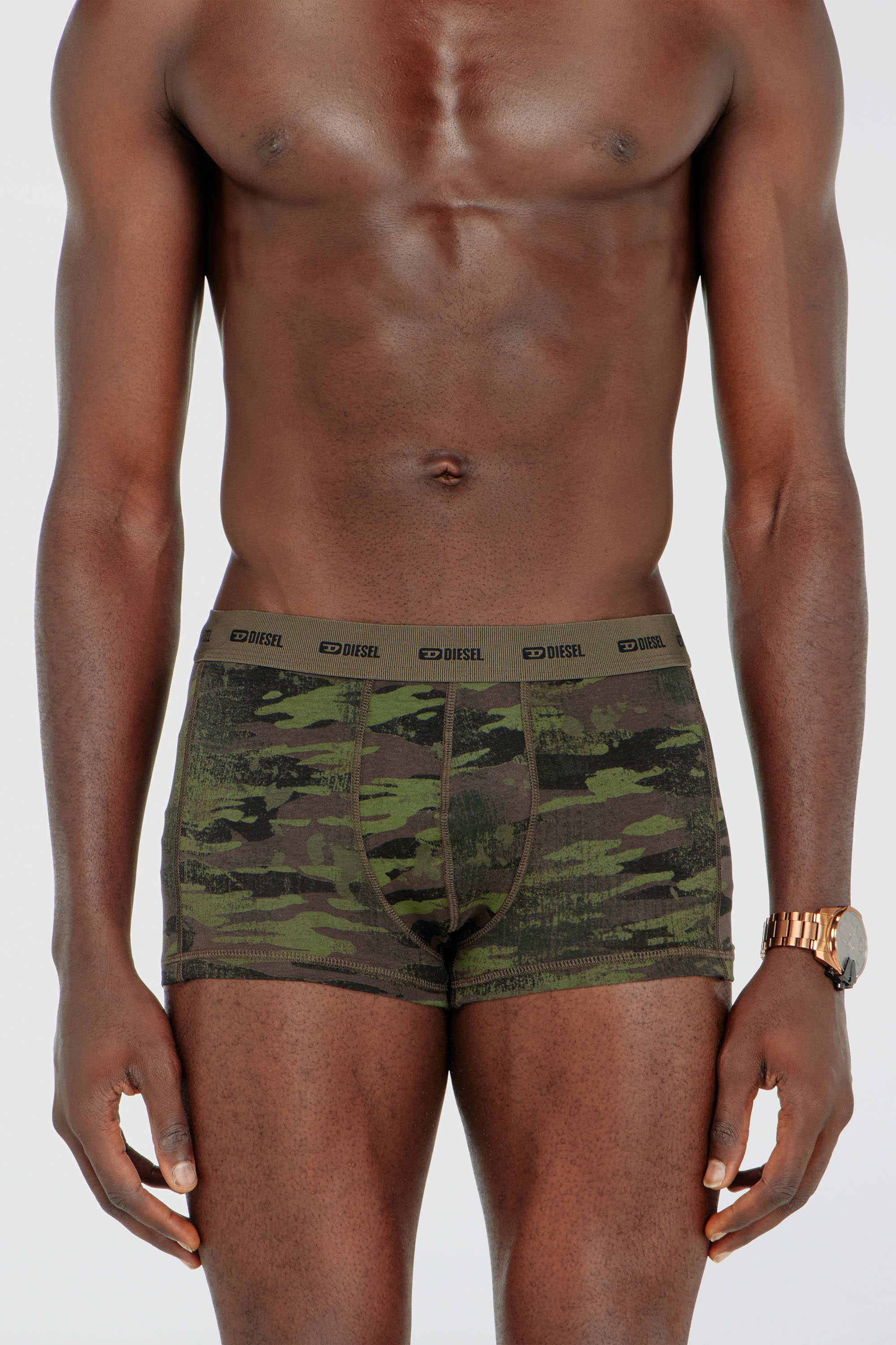 Diesel - DAMIEN-UTLT-3PACK, Paquete de tres b&oacute;xers lisos y de camuflaje Hombre in Negro - 2