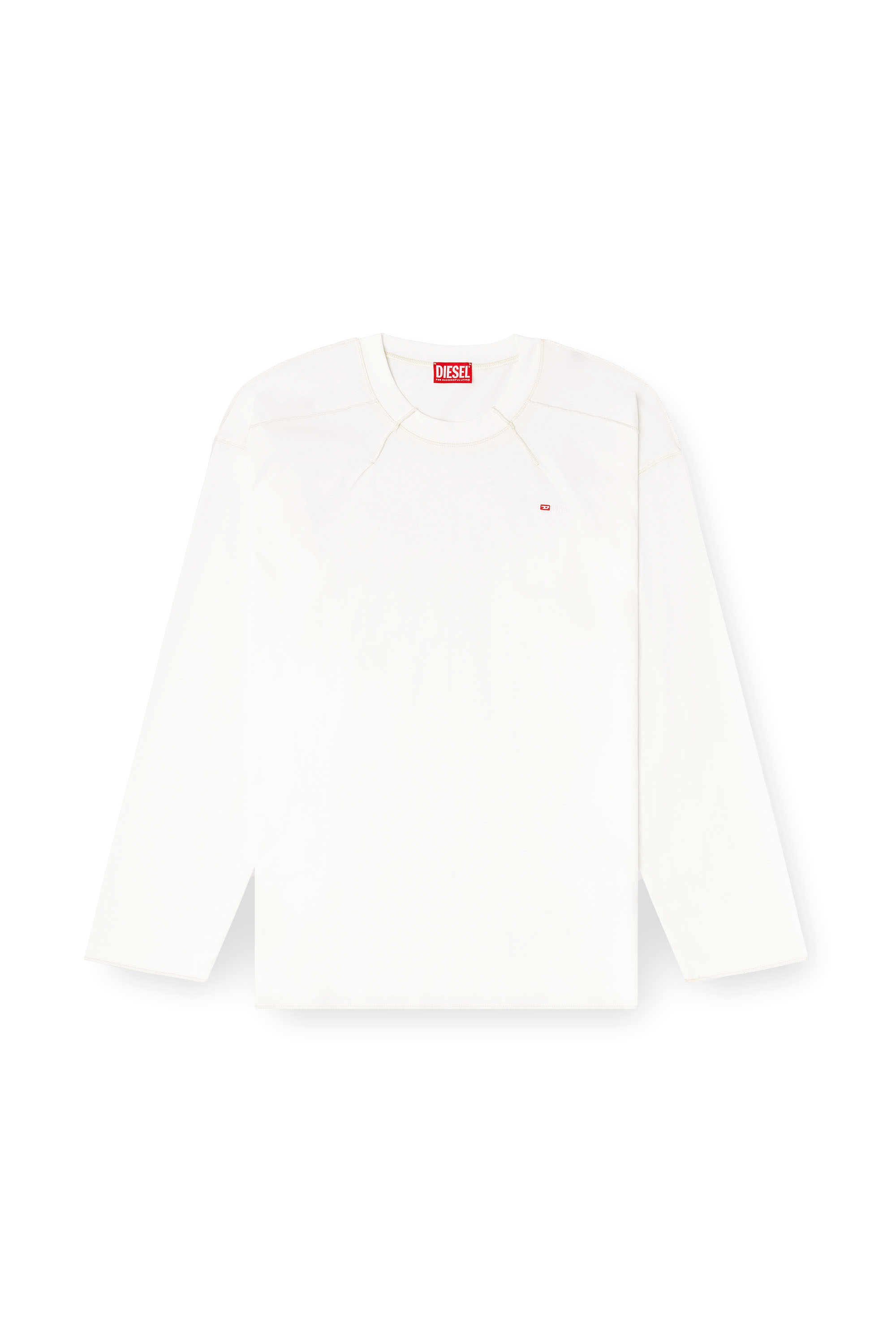 Diesel - T-CRAHOR-BOXT-LS-T1, Camiseta de algod&oacute;n Hombre in Blanco - 2
