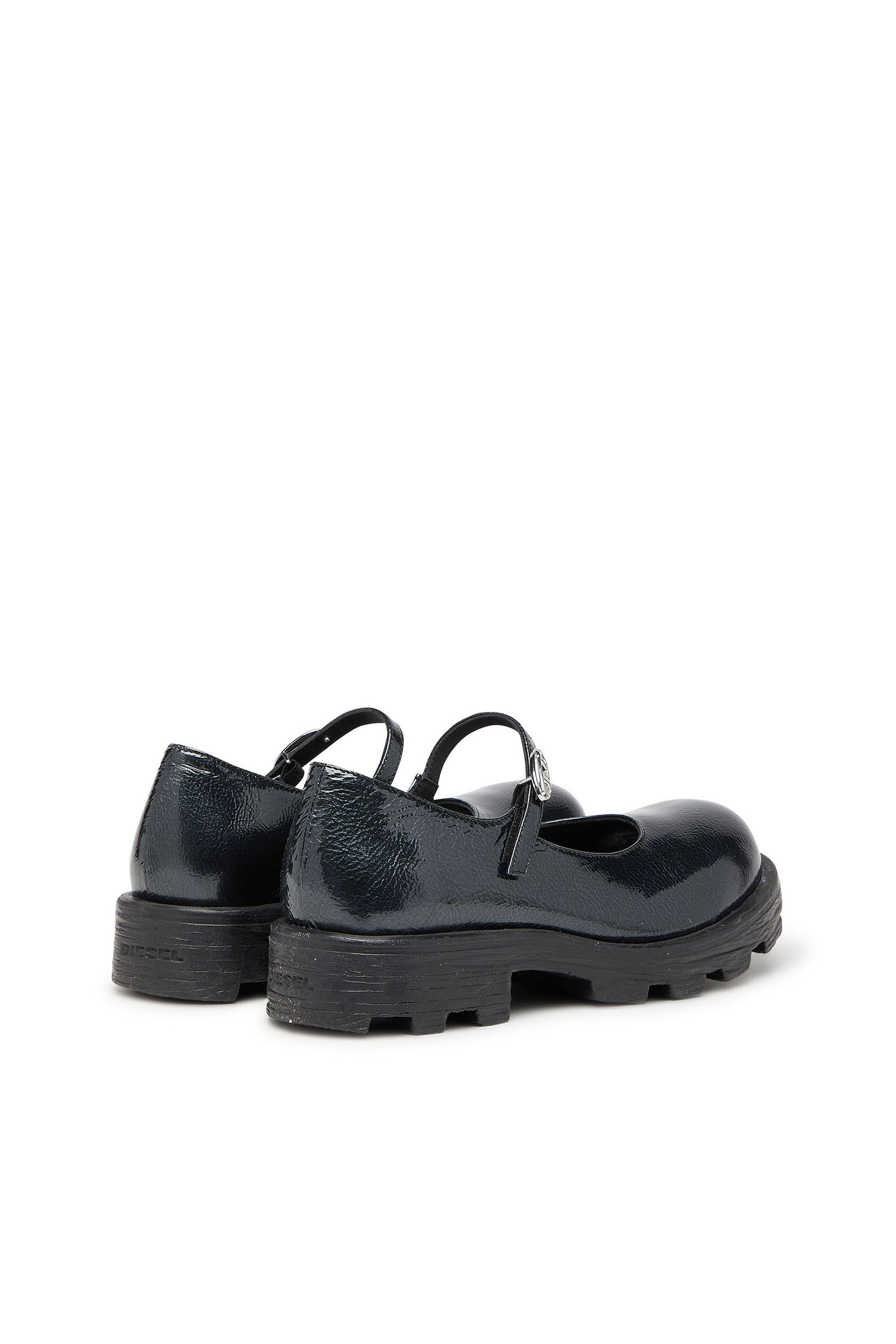 Diesel - D-HAMMER MARY JANE, D-Hammer - Merceditas con suela dentada en charol Mujer in Negro - 3