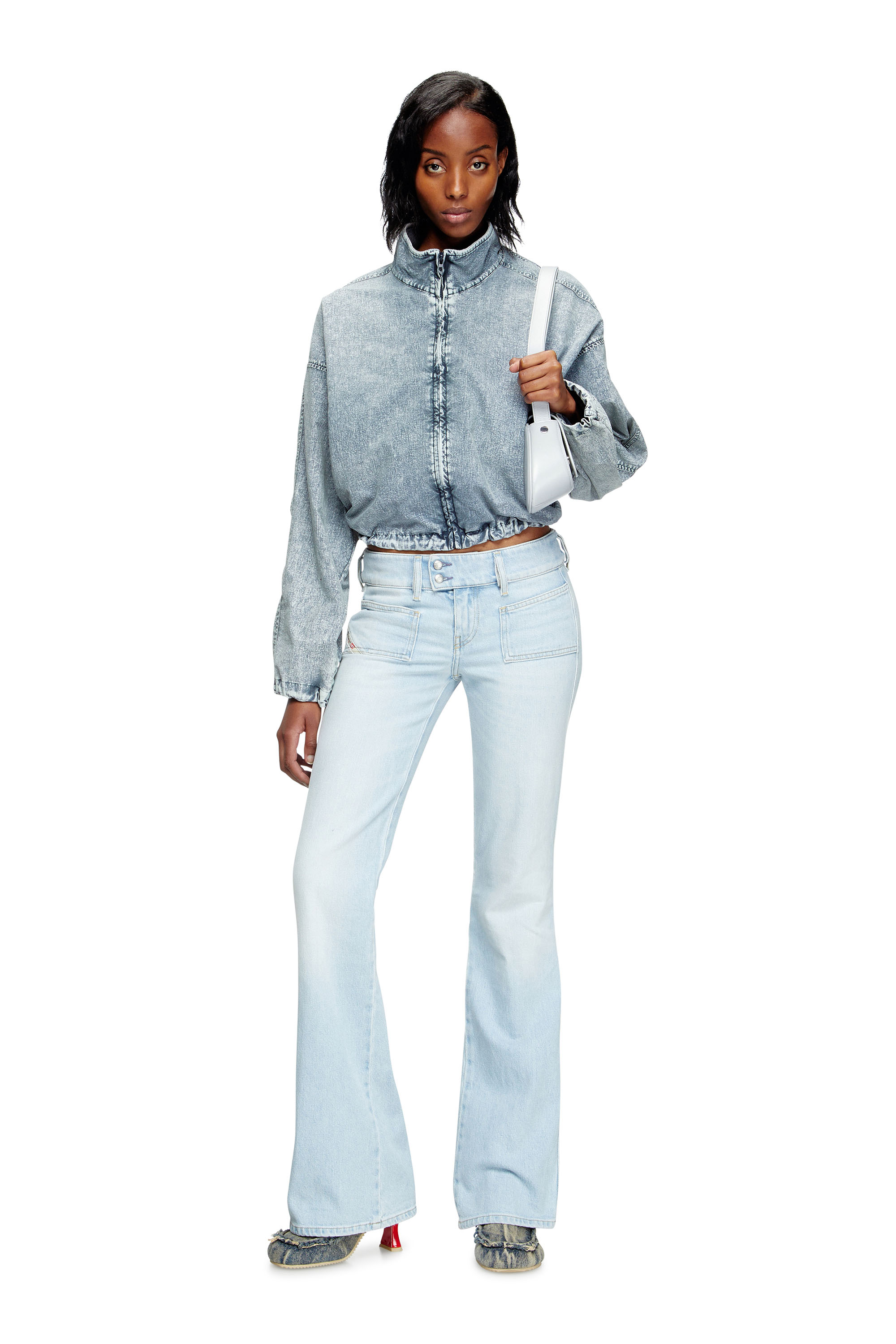 Diesel - Bootcut Jeans D-Hush 09M11 Mujer, Azul Claro - 2