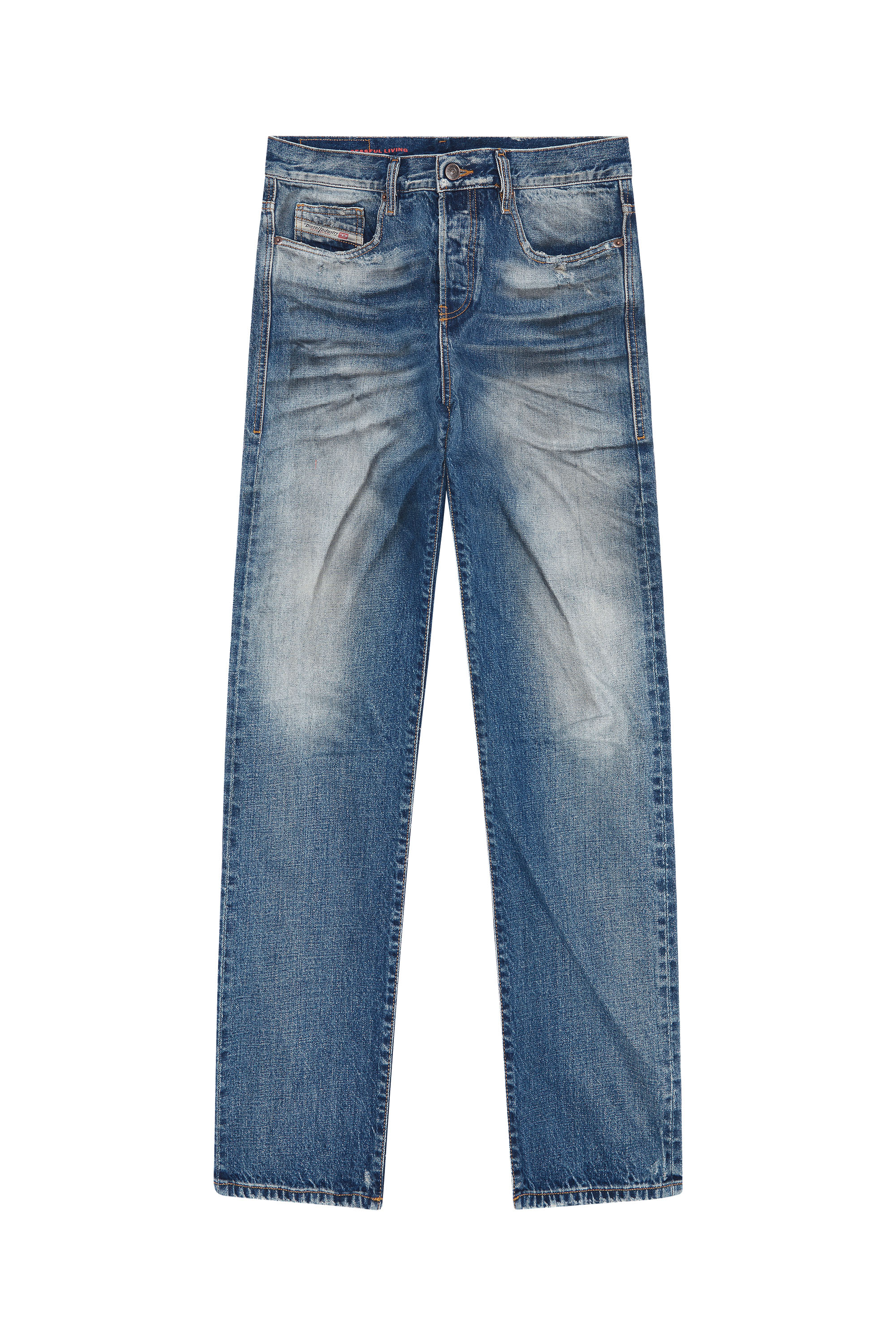 Diesel - 2020 D-VIKER 007D1 Straight Jeans, Azul medio - Image 6