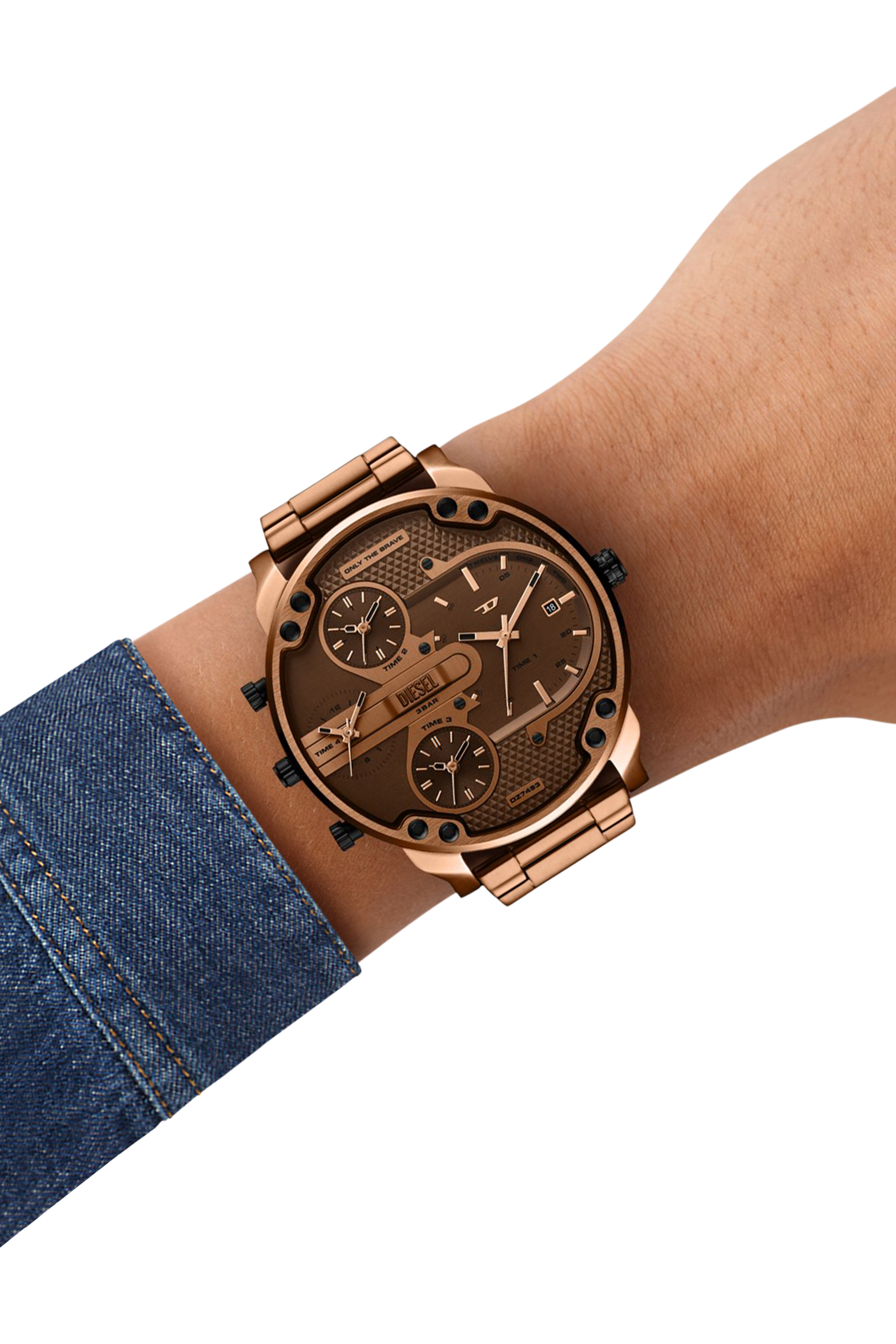 Diesel - DZ7493 WATCH, Reloj Mr. Daddy slim de acero inoxidable brown Hombre in Marrón - 4