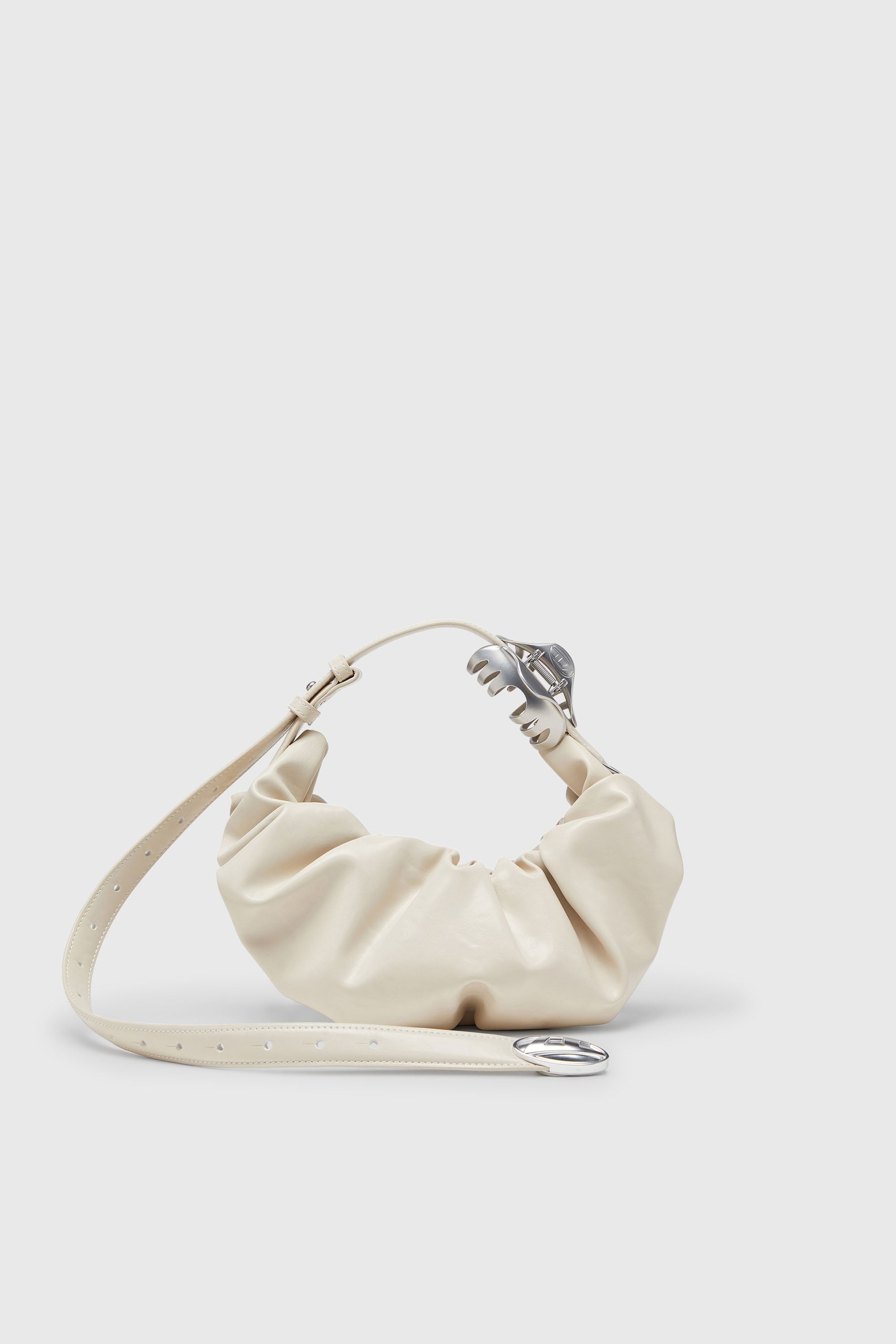 Diesel - GRAB-D HOBO S, Grab-D-Bolso hobo peque&ntilde;o arrugado Mujer in Blanco - 1