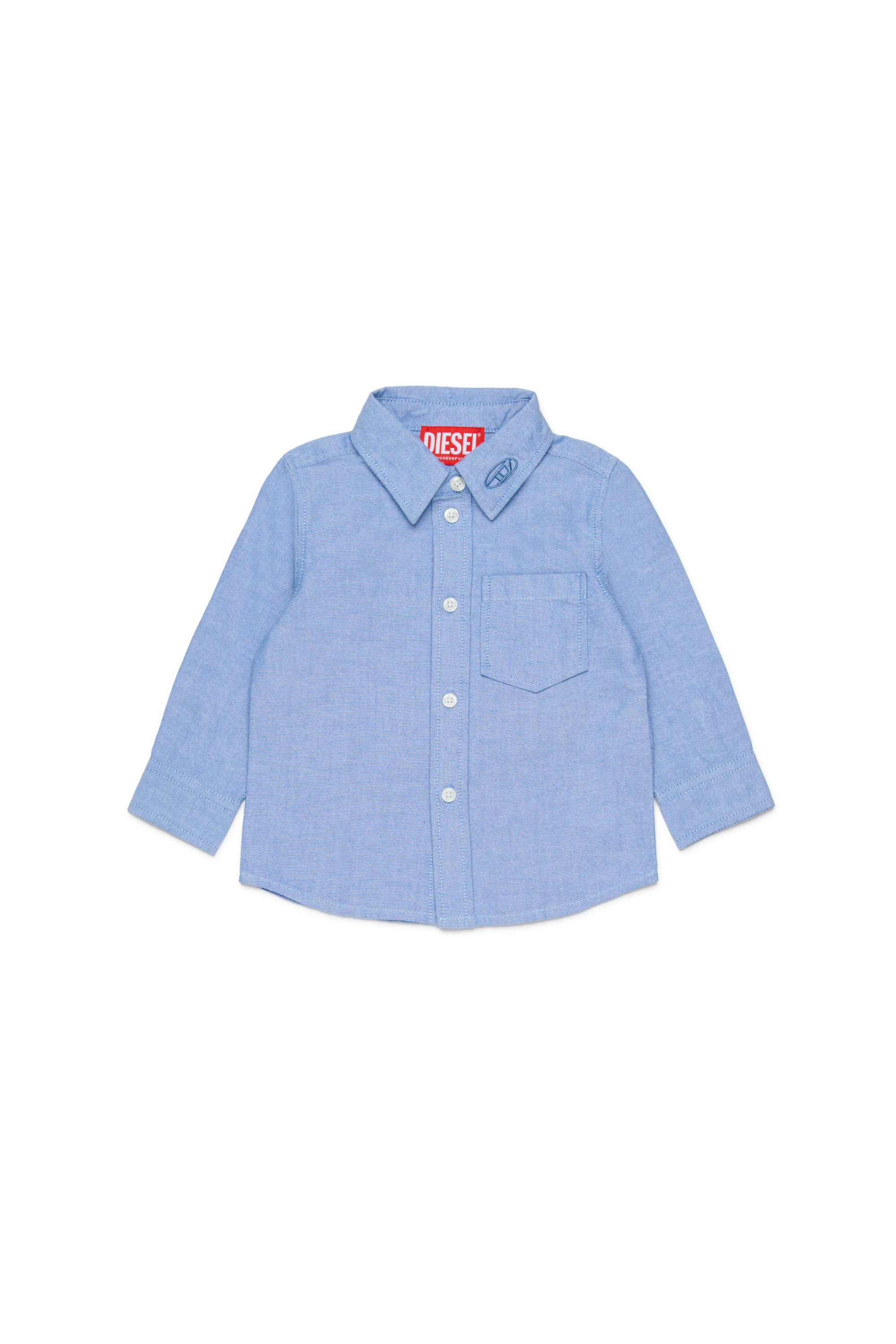 Diesel - CELB, Man's Shirt with embroidered back in Blue - 1