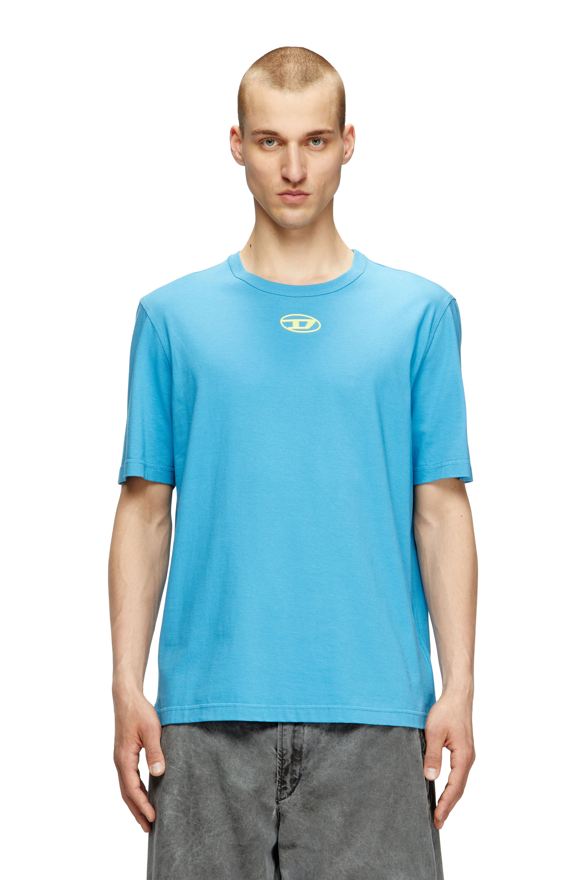 Diesel - T-ADJUST-OD, Camiseta con Oval D metálico Hombre in Azul marino - 3