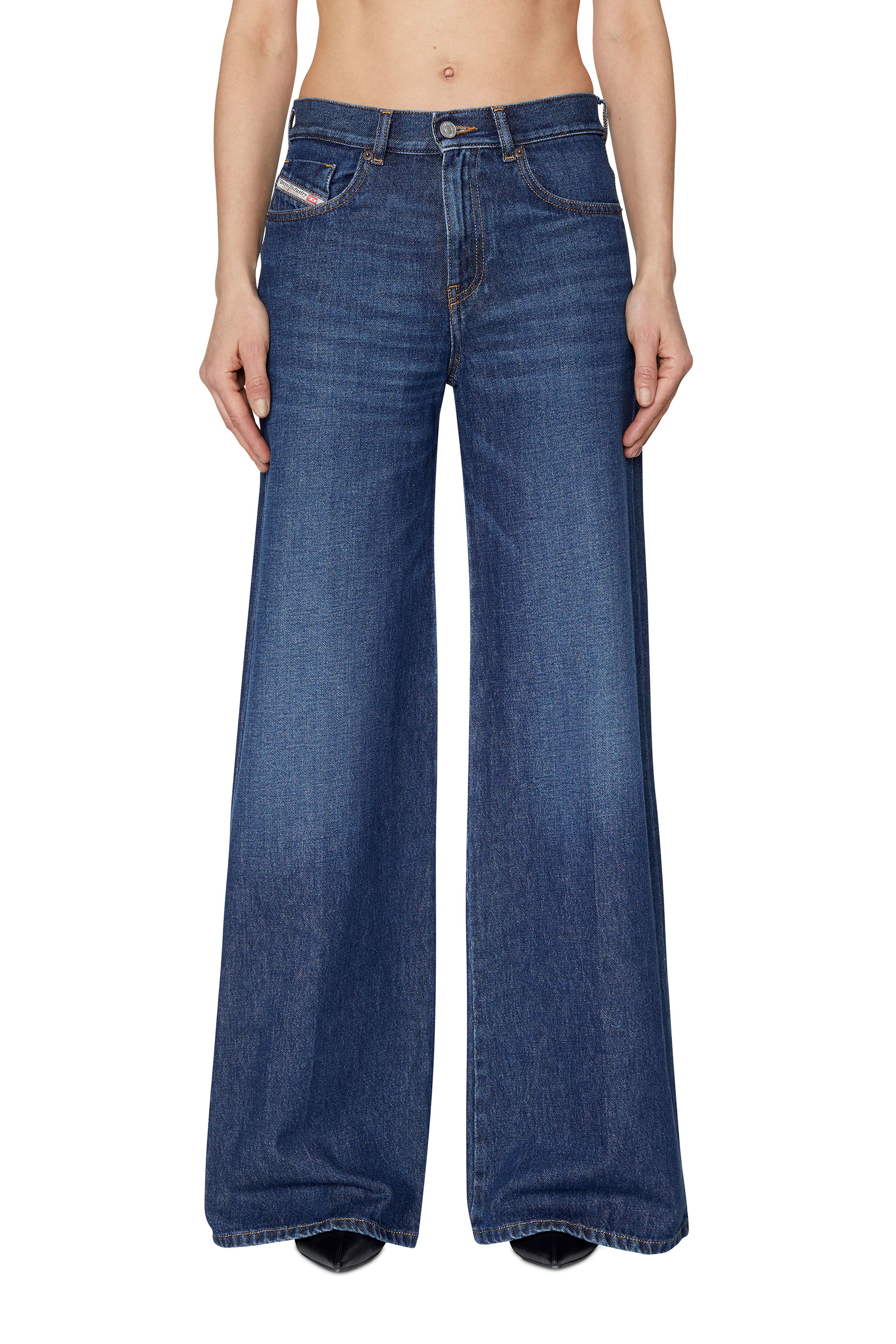 Diesel - 1978 09C03 Bootcut and Flare Jeans, Azul Oscuro - Image 3