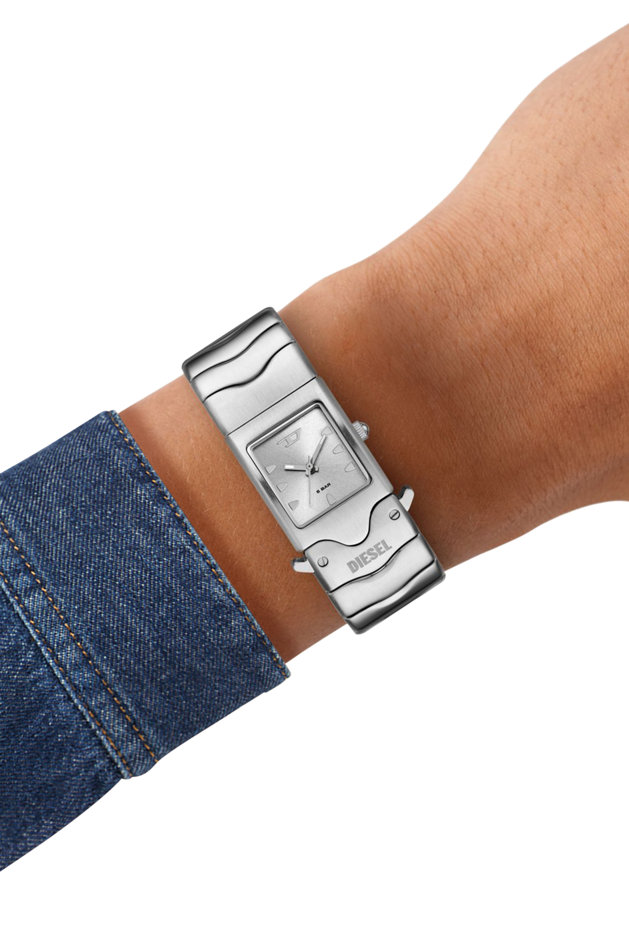 Diesel - DZ2222, Reloj de acero inoxidable Closer Unisex in Plateado - 5
