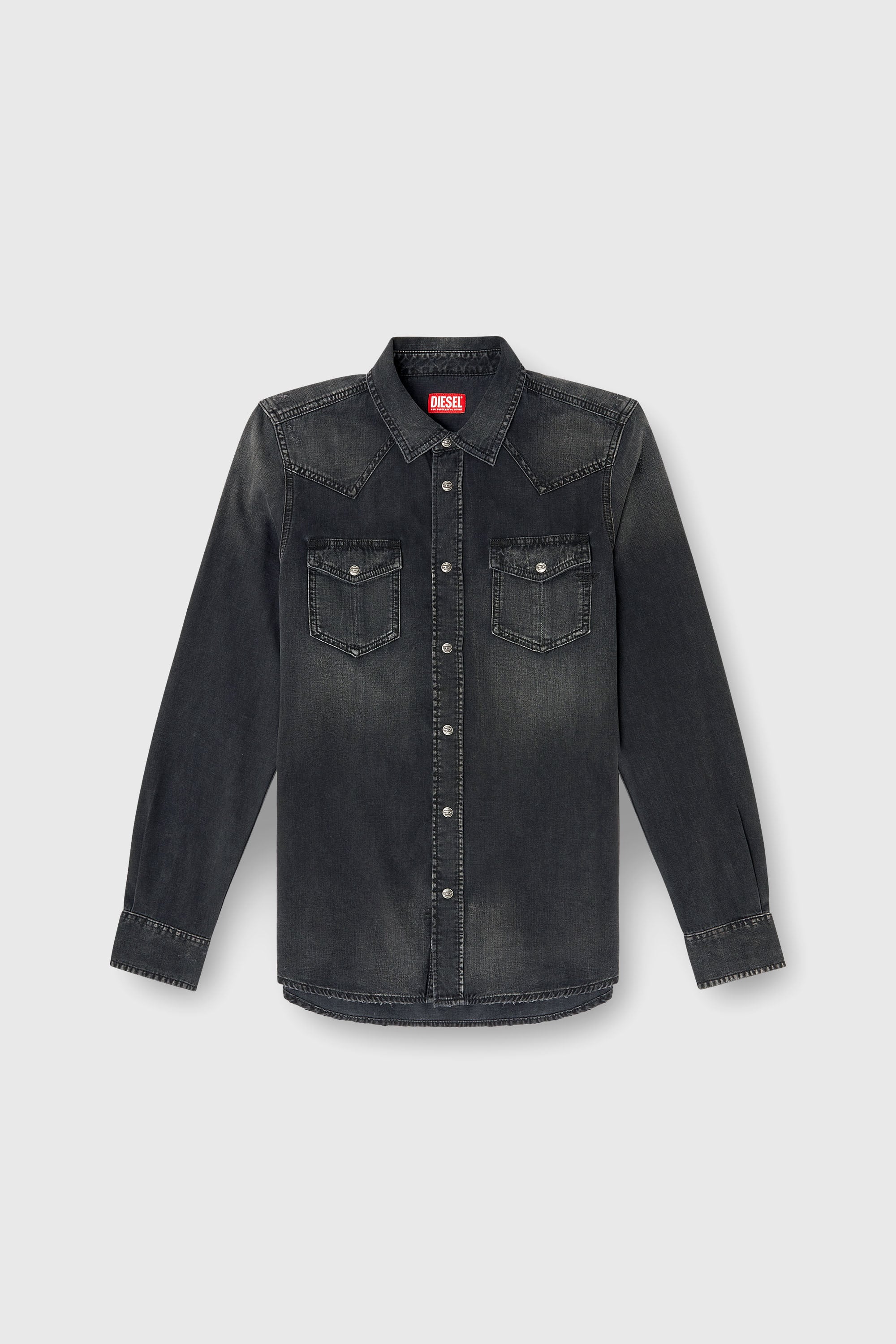 Diesel - D-VEGA, Sobrecamisa denim Hombre in Negro - 2