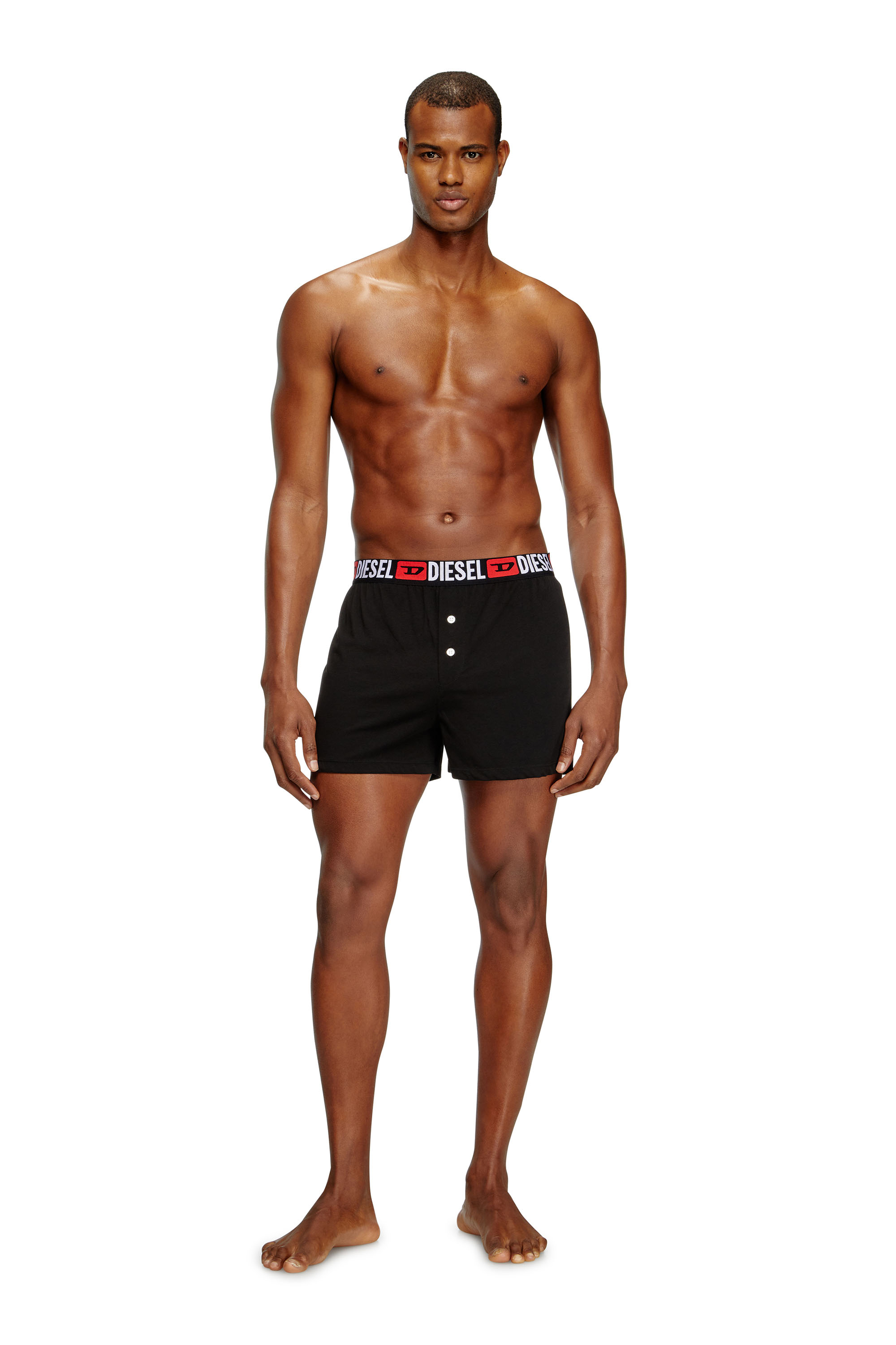 Diesel - STARKIE-D-CORE, Bóxers con cintura de logotipo all-over Hombre in Negro - 1