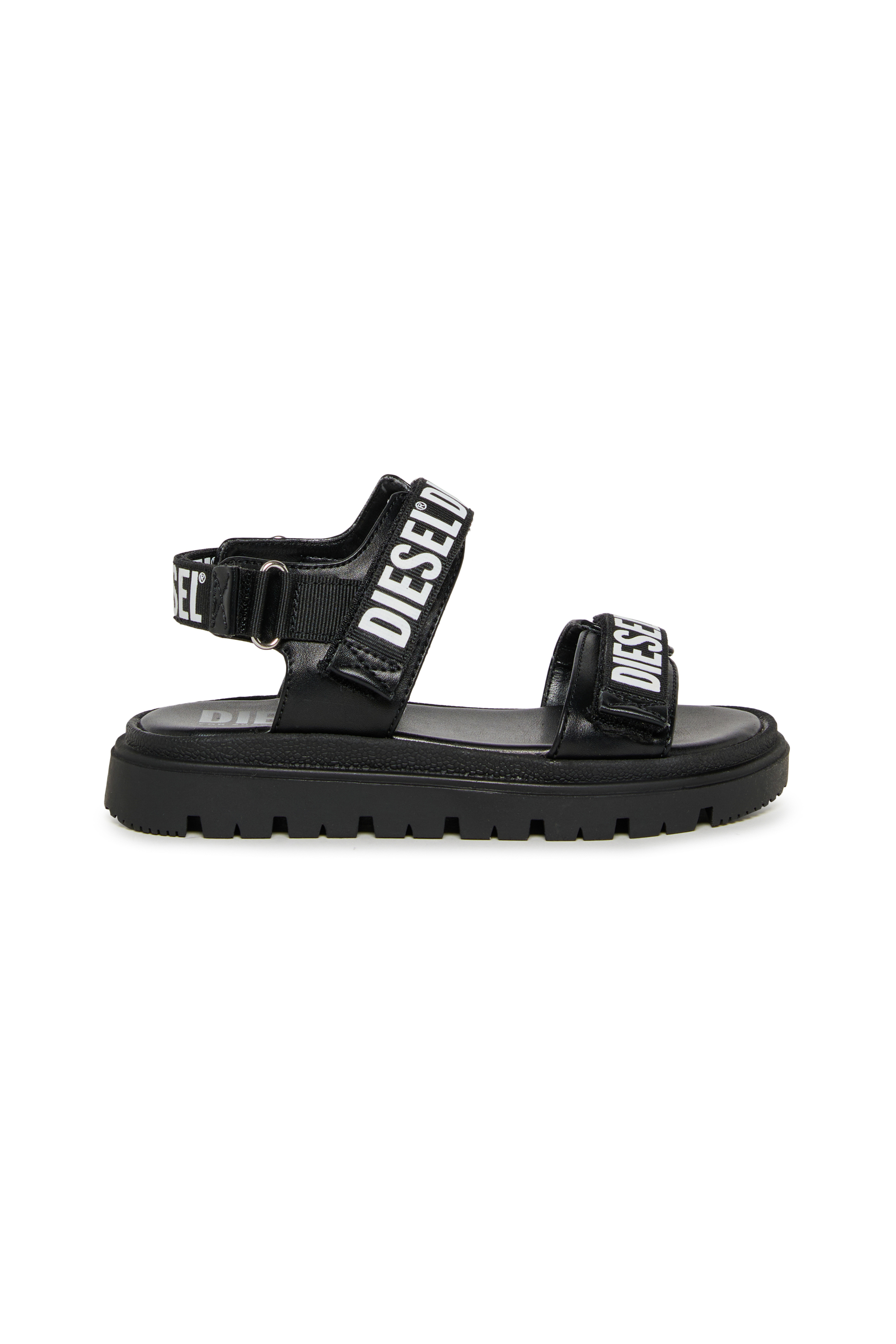 Diesel - D-SANTAP, D-Santap-Sandalia con tiras con el logo de Diesel Unisex in Negro - 1