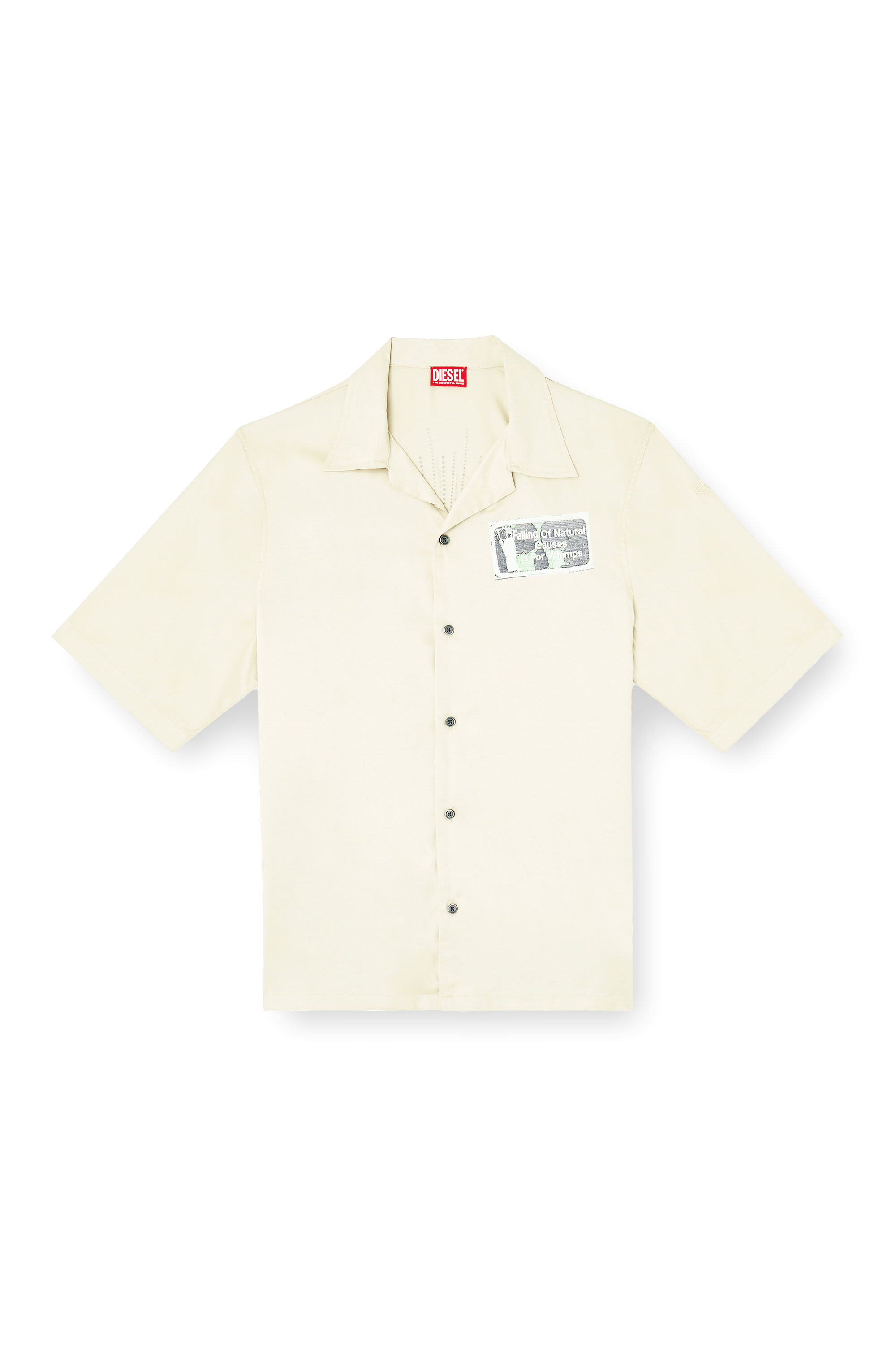 Diesel - S-BRACK-B-EPBR, Camisa de TENCEL™ con diseño de piedras Hombre in Beige - 2