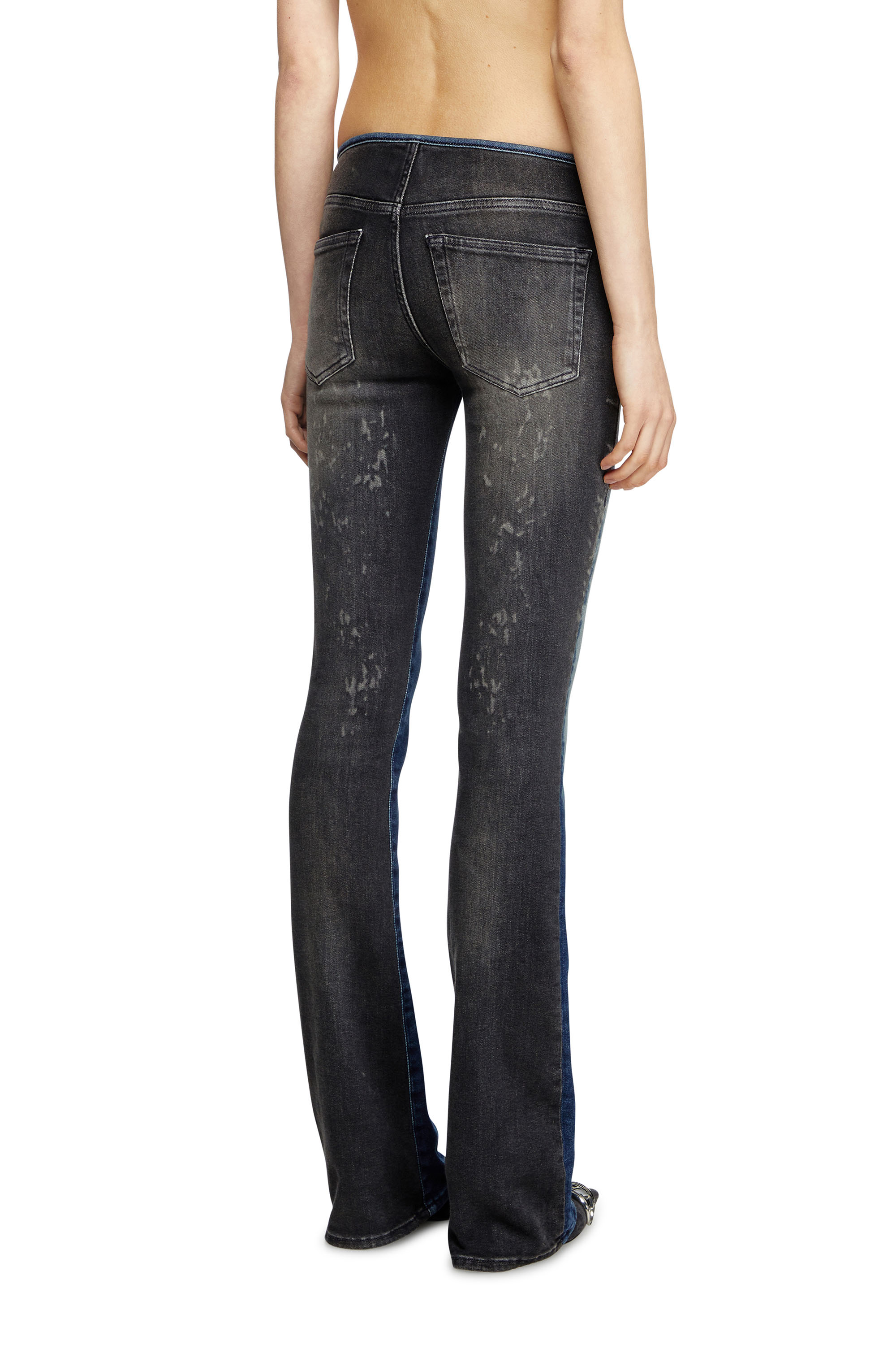 Diesel - Bootcut Jeans D-Gianna 0ABDL Mujer, Azul marino/Negro - 3