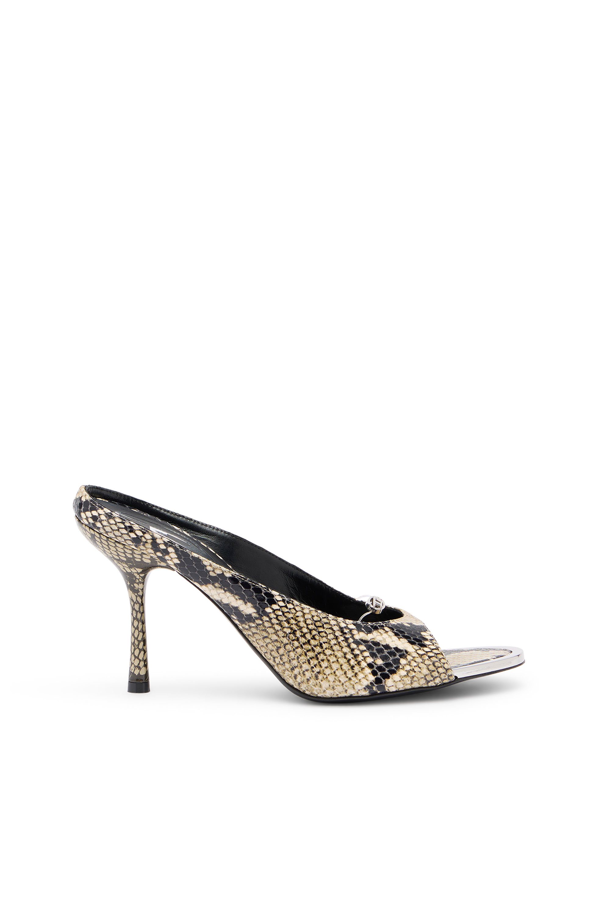 Diesel - D-DIAM'S SA 90, D-Diam&rsquo;s-Mule de cuero alta con lavado oscuro y D Oval flotante Mujer in ToBeDefined - 1