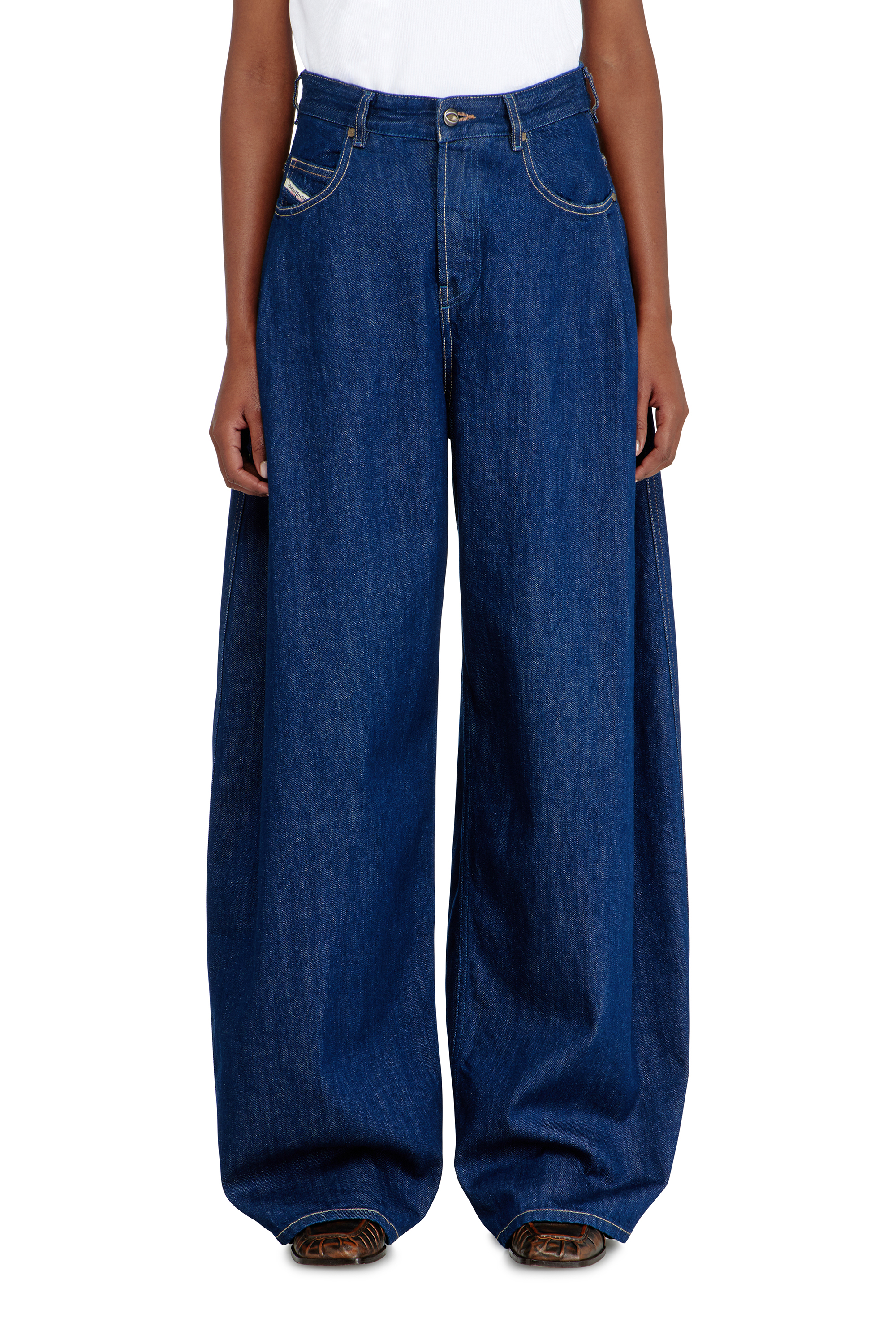 Diesel - Relaxed Jeans 1987 D-Khelz 09Q09 Mujer, Azul Oscuro - 4