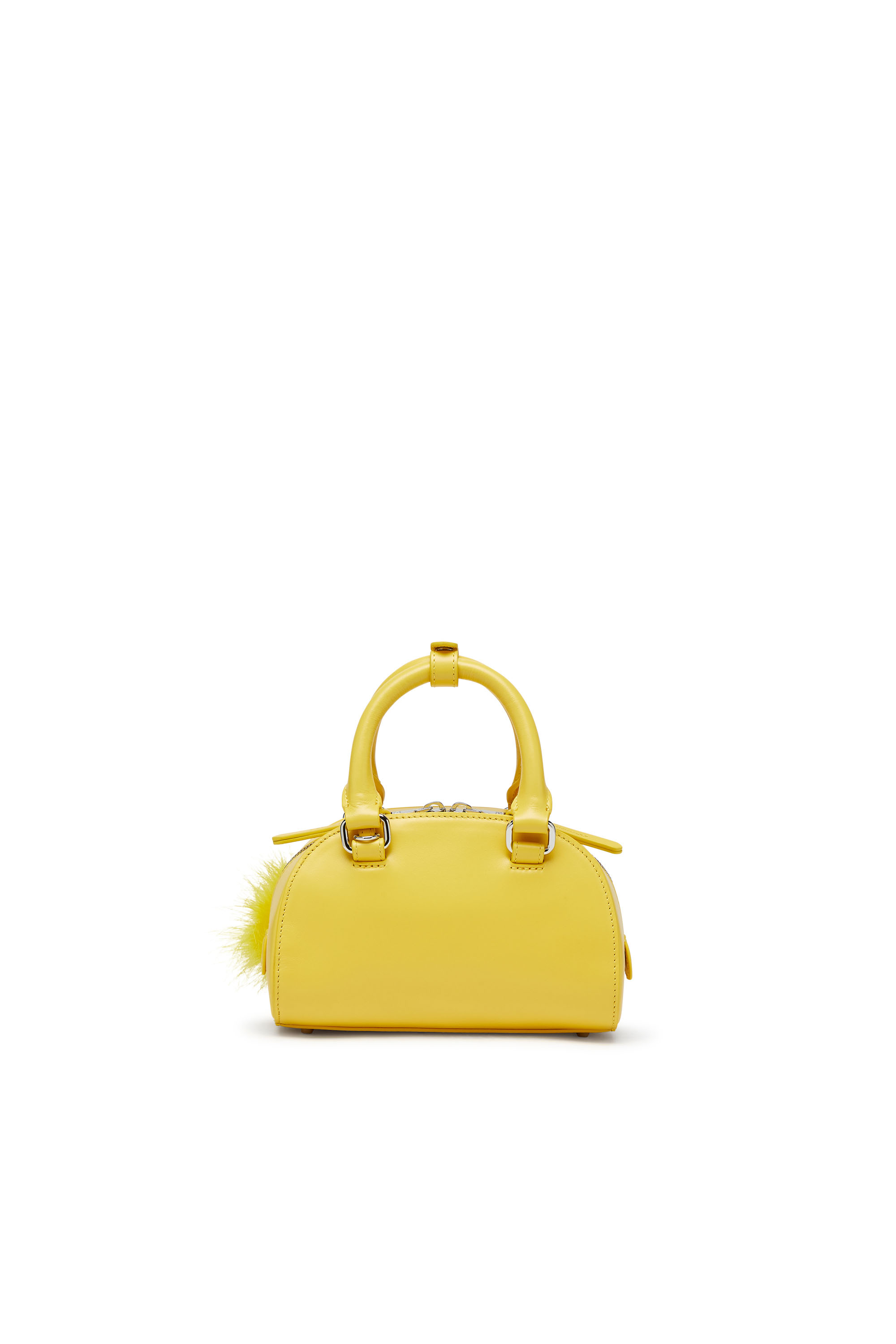Diesel - 1DR DOME CROSSBODY, Mini bolso tipo bowling en cuero napa Mujer in Amarillo - 3