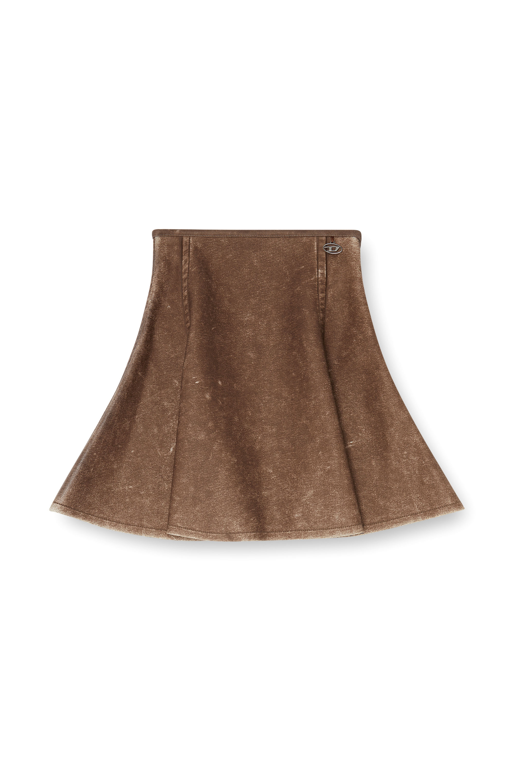 Diesel - O-ERINA, Minifalda acampanada en material bonded Mujer in ToBeDefined - 2