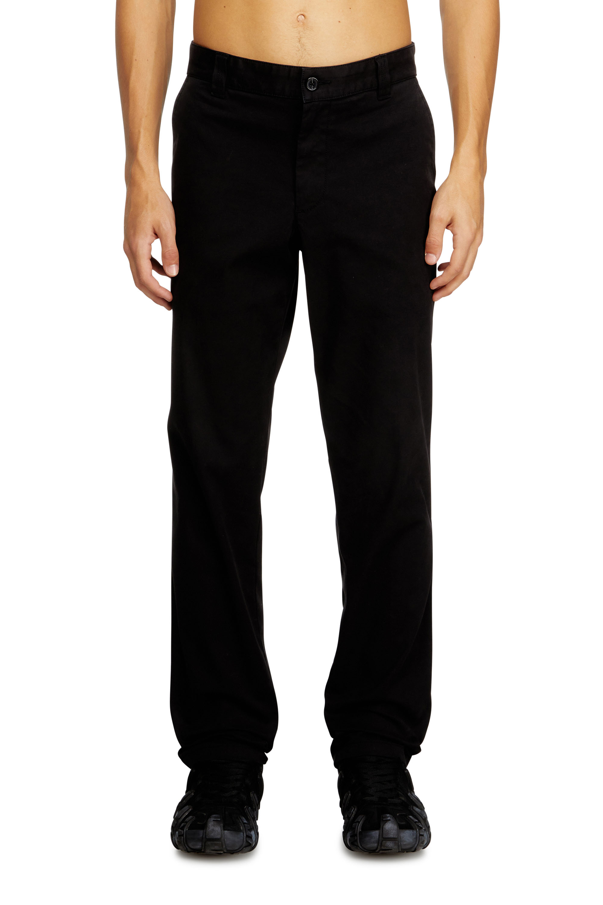 Diesel - P-DEFINE-EPCH, Pantalones de algodón con presilla utilitaria Hombre in Negro - 1