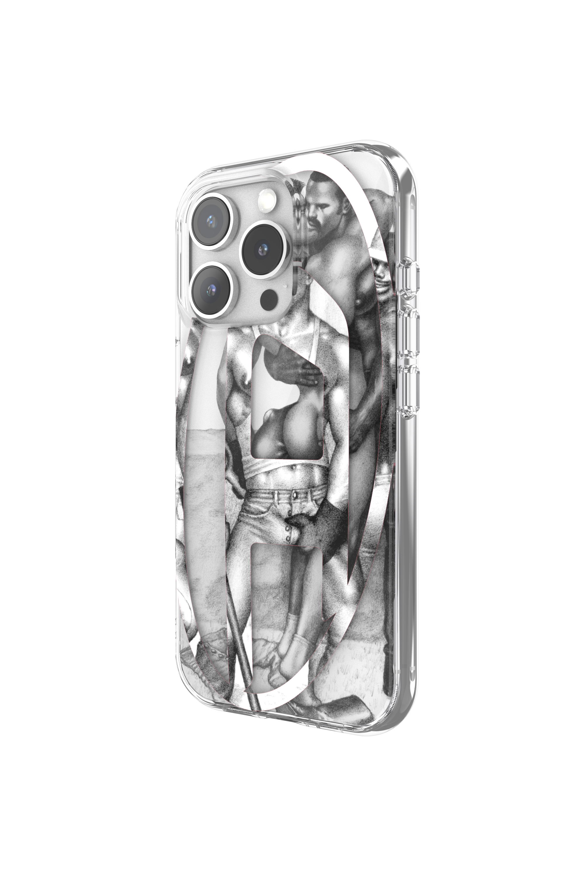 Diesel - 60388 DIESEL TOM OF FINLAND AOP CASE, Funda iPhone 16 Pro ToFF Unisex in Gris - 2