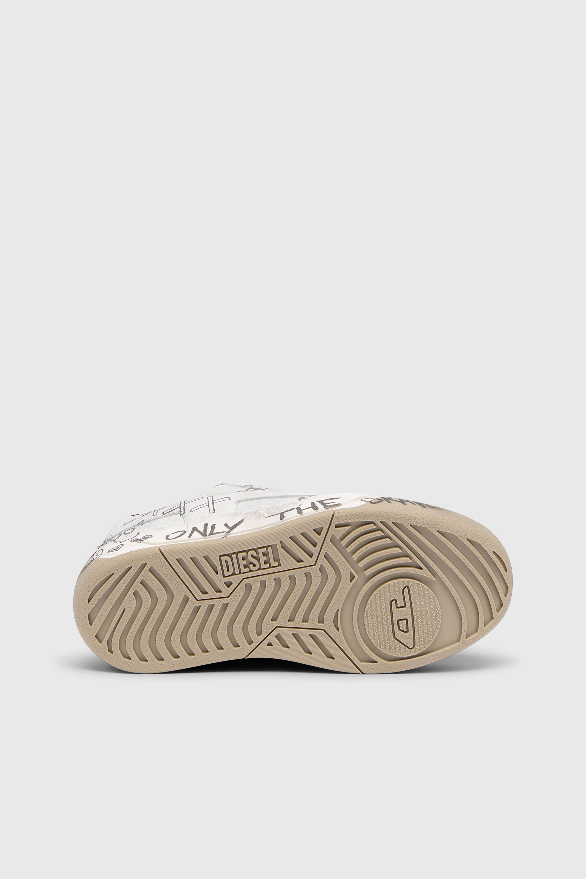 Diesel - S-D-OLLIE LOW, D-Ollie-Zapatillas de cuero con estampado de graffiti Hombre in Blanco - 5
