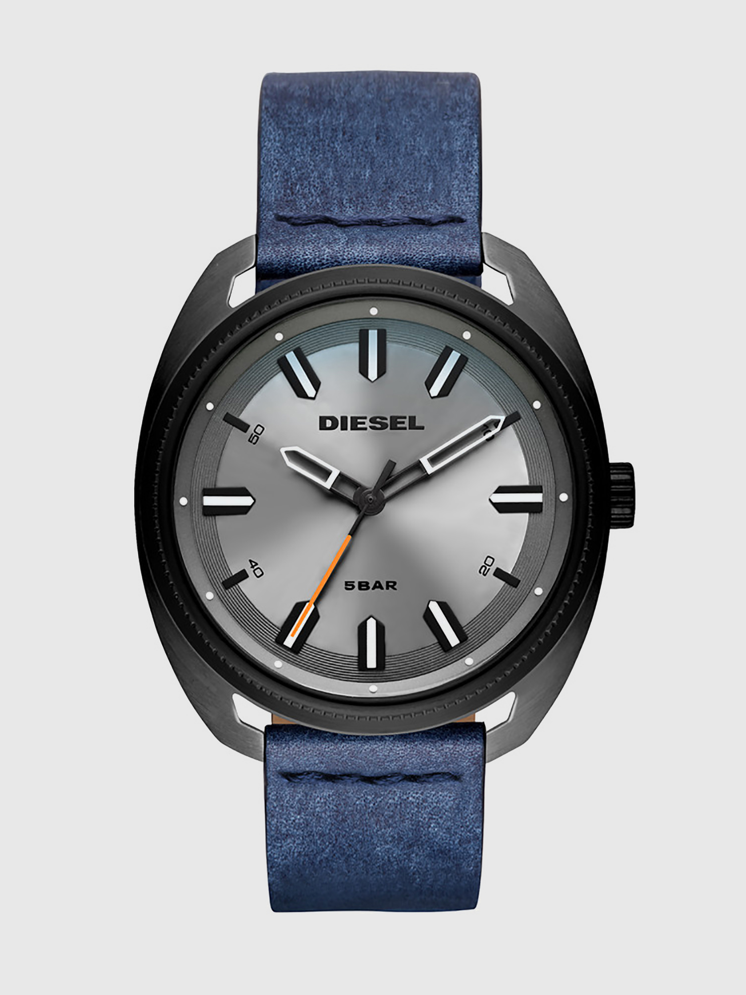 DZ1838 Man: Fastback denim leather watch with gray dial | Diesel