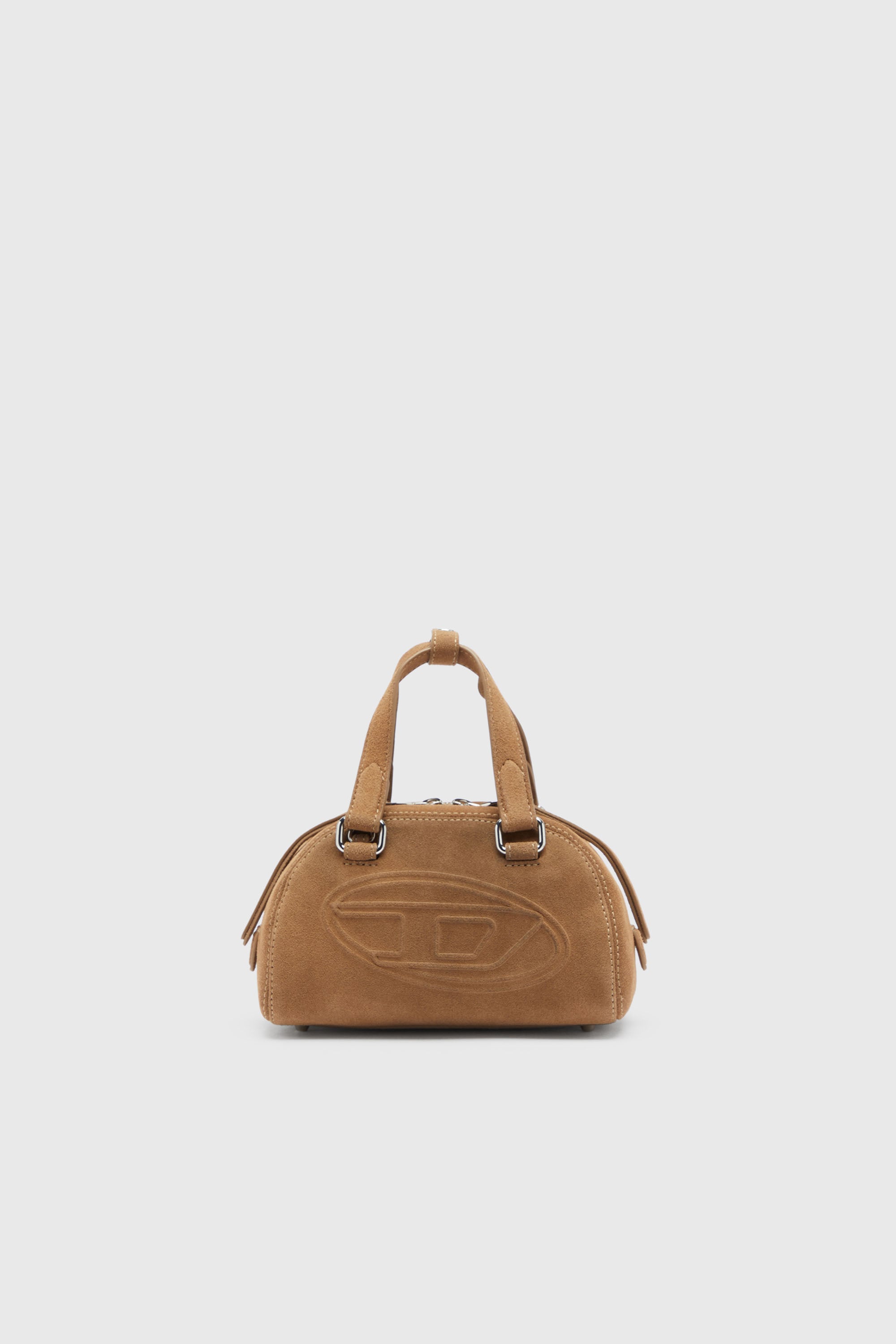 Diesel - 1DR DOME CROSSBODY, 1DR Dome-Peque&ntilde;o bolso bowling de ante Unisex in Beige - 1