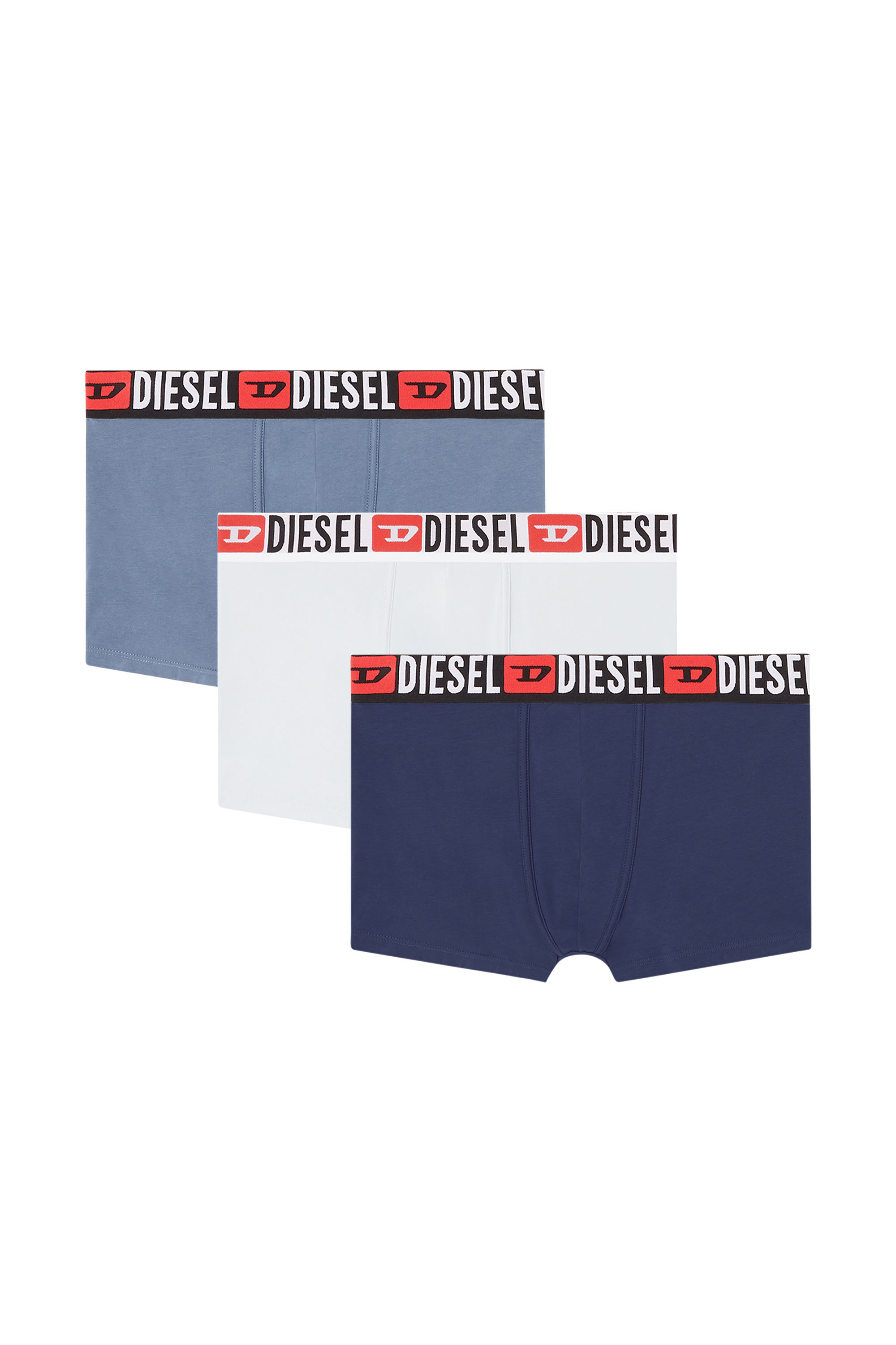 Diesel - UMBX-DAMIENTHREEPACK, Set de tres calzoncillos bóxer con logotipo en la cintura Hombre in Blanco - 1