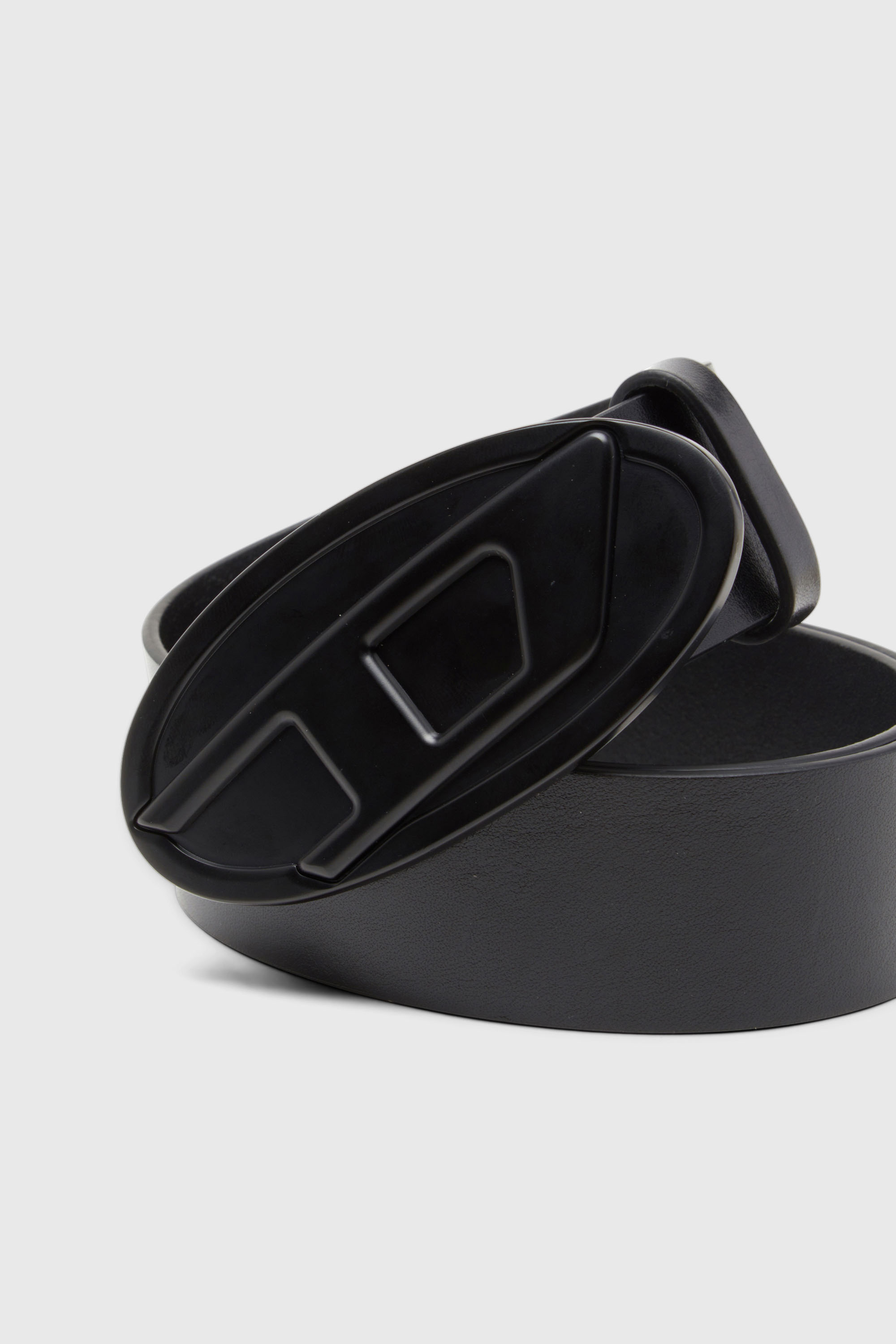 Diesel - B-1DR 2.0, Cintur&oacute;n 4 cm de cuero con placa Oval D Mujer in Negro - 3