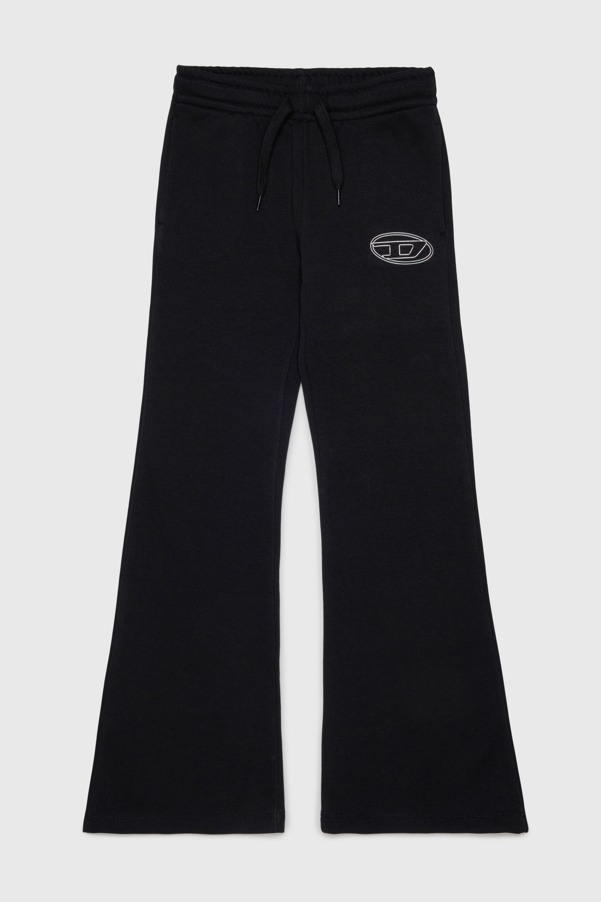 Diesel - PALBIRT, Pantal&oacute;n de ch&aacute;ndal flare con logo Oval D Mujer in Negro - 1