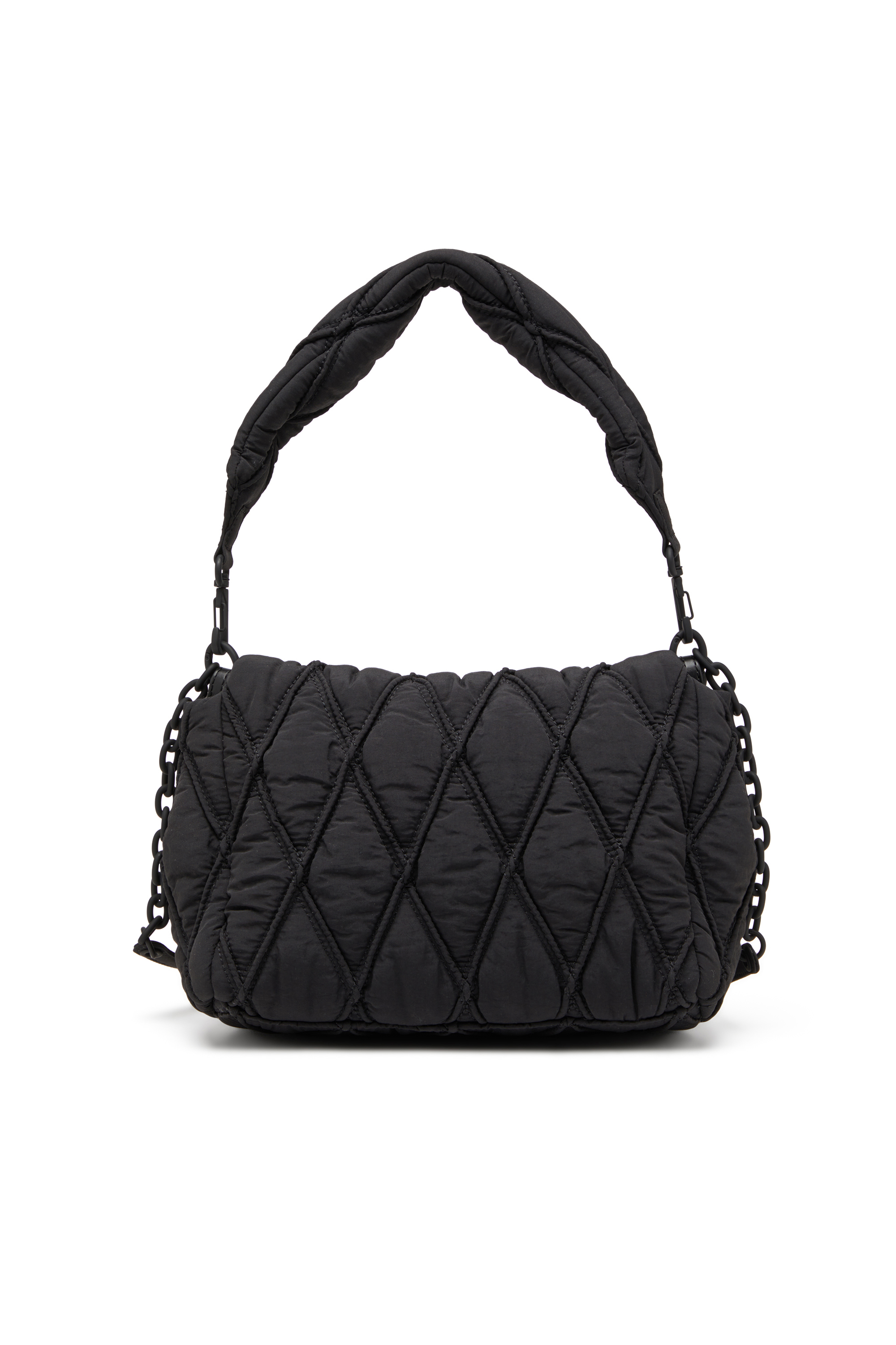 Diesel - CHARM-D SHOULDER M, Bolso de hombro de nailon acolchado Mujer in Negro - 3