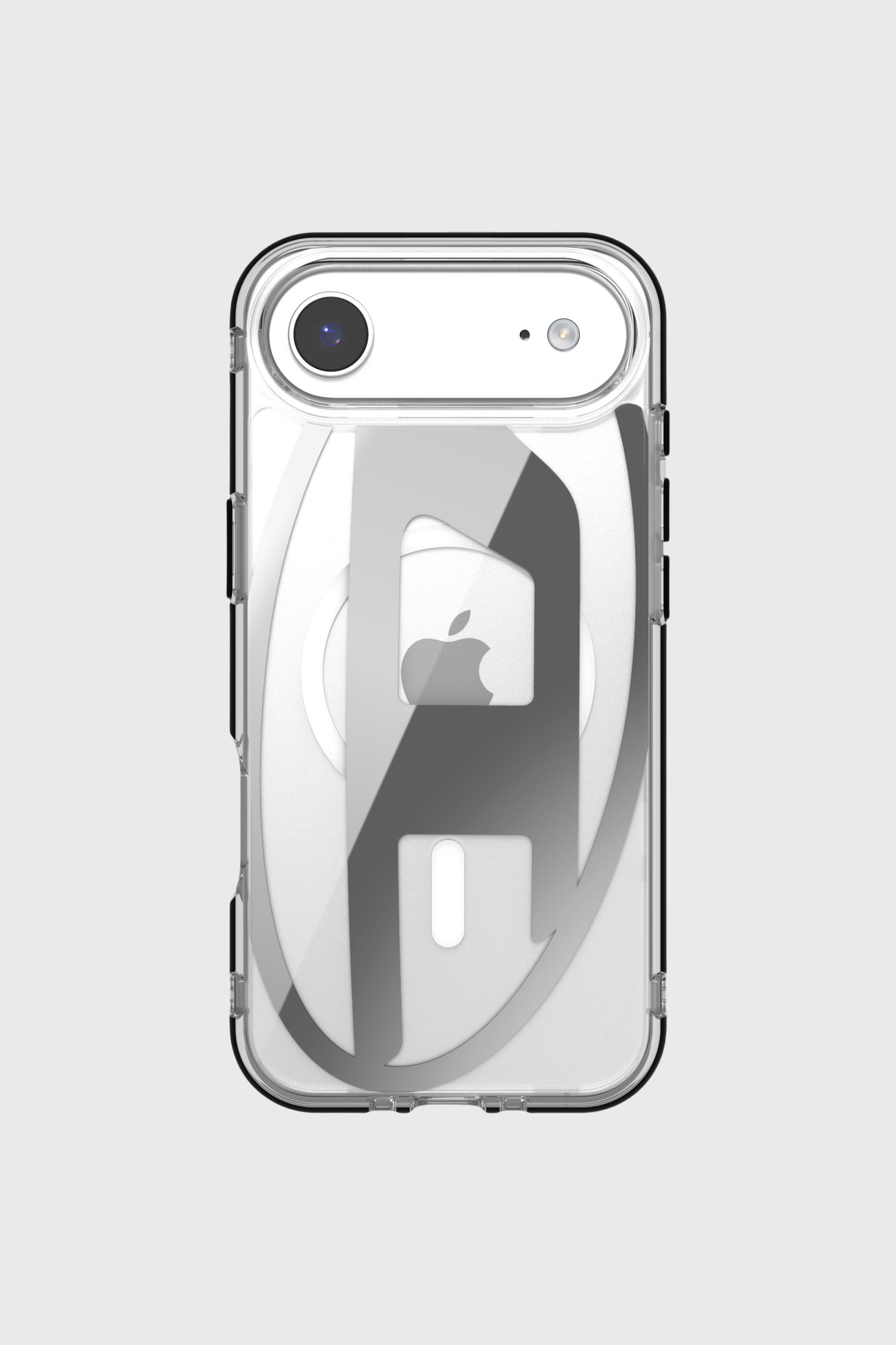 Diesel - 60412 AOP CASE, Funda met&aacute;lica Oval D con Magsafe para iPhone 17 Air Unisex in Gris - 2