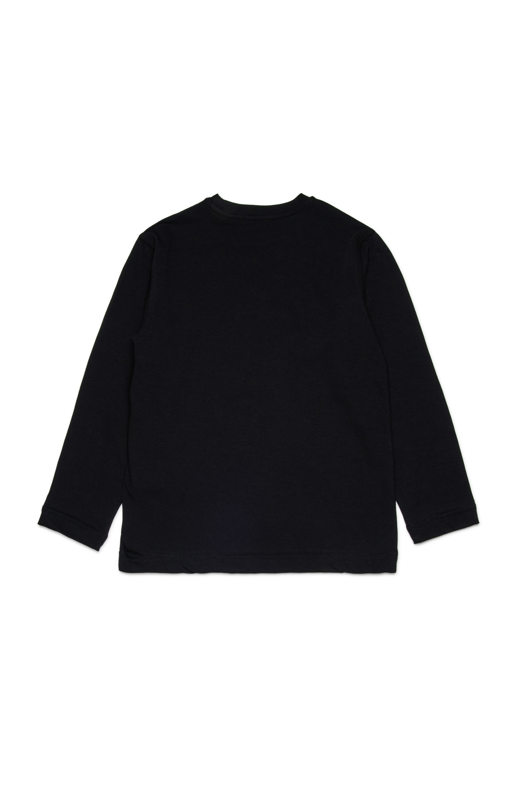 Diesel - TDROPS, Camiseta de cuello redondo de algodón con estampado de logo Hombre in Negro - 2