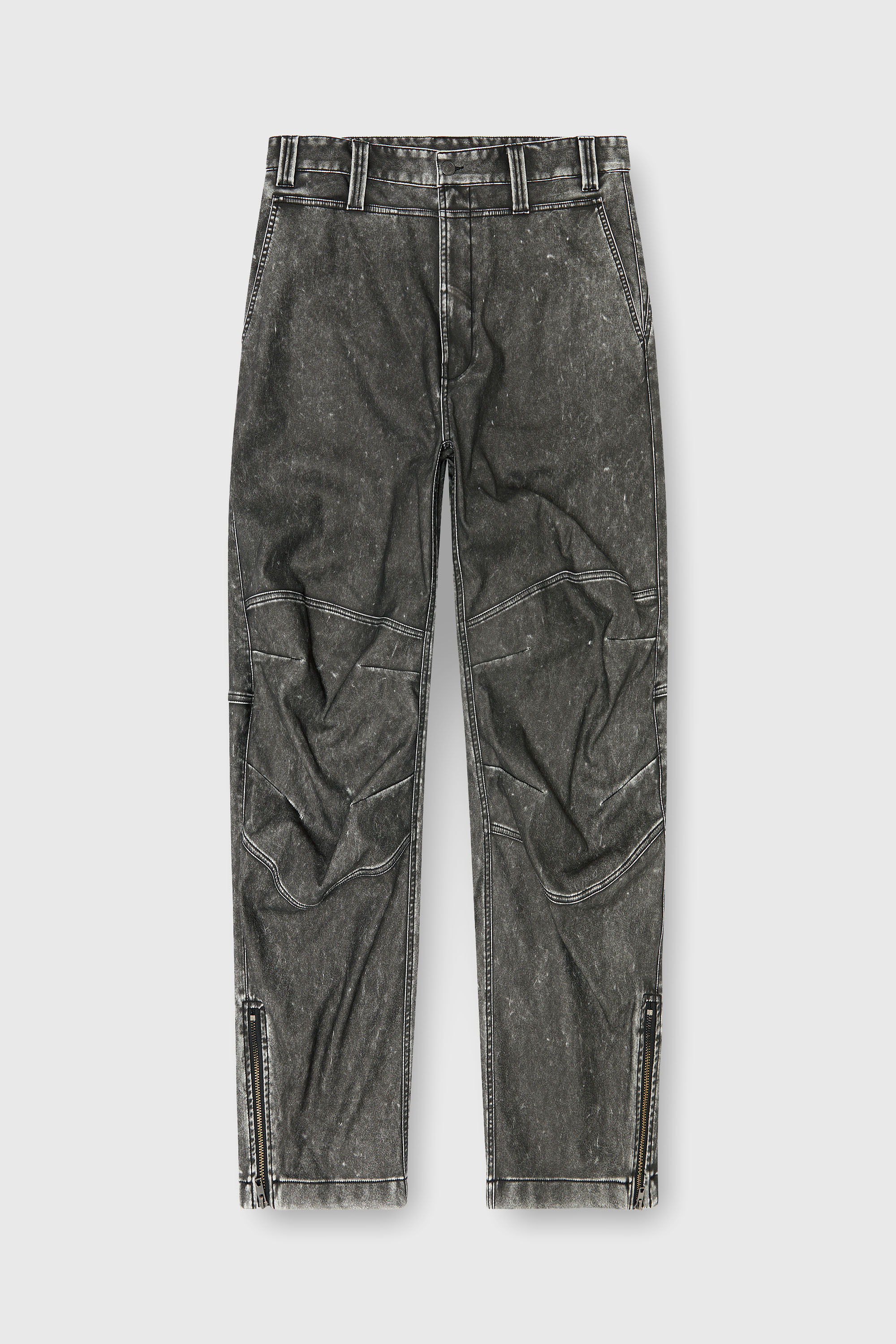Diesel - P-DELLY-NJCJ, Pantal&oacute;n de material bonded efecto desgastado Hombre in Gris - 2
