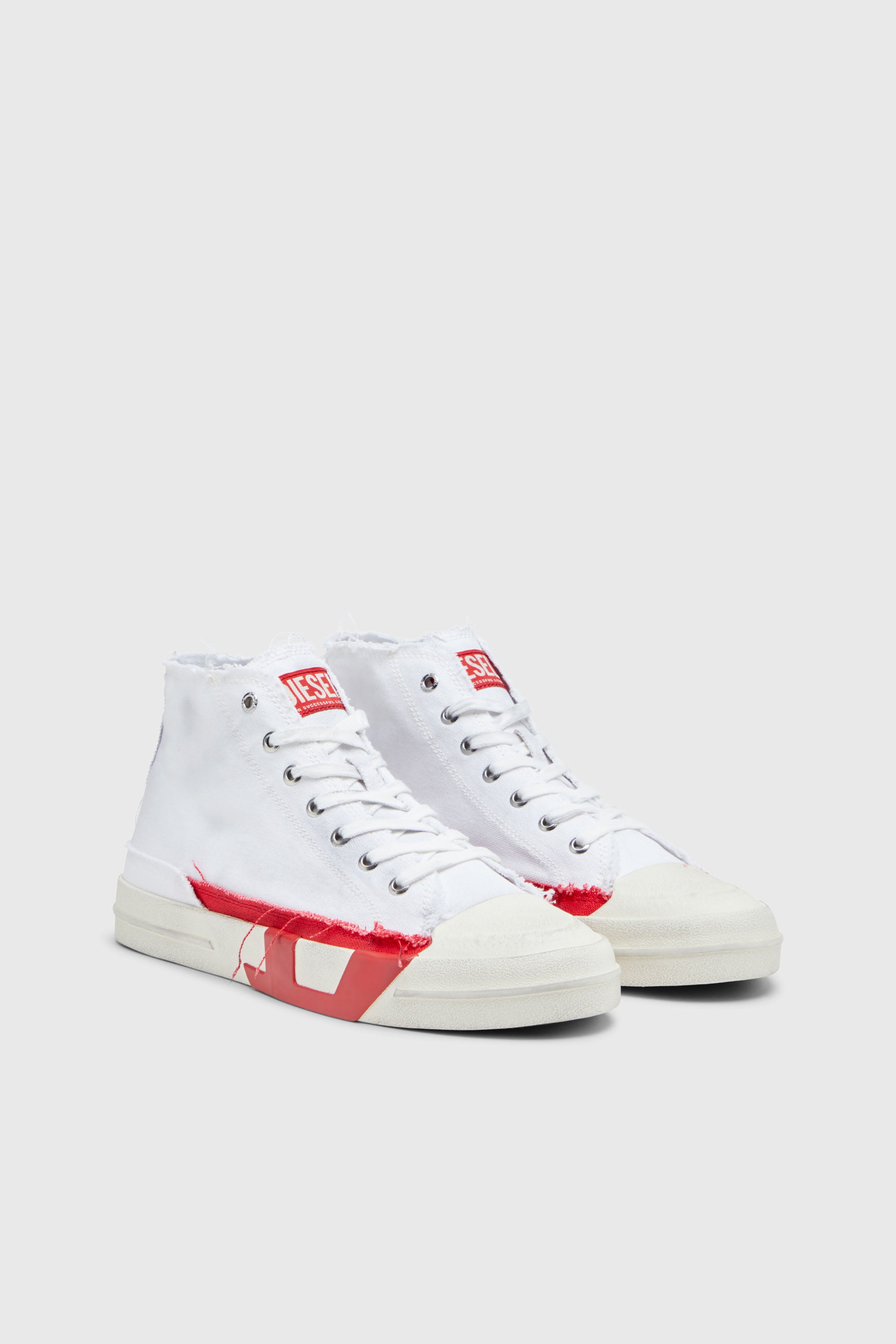 Diesel - S-D-VERSE MID, S-D-Verse-Zapatillas altas de lona con efecto desgastado Hombre in Multicolor - 2