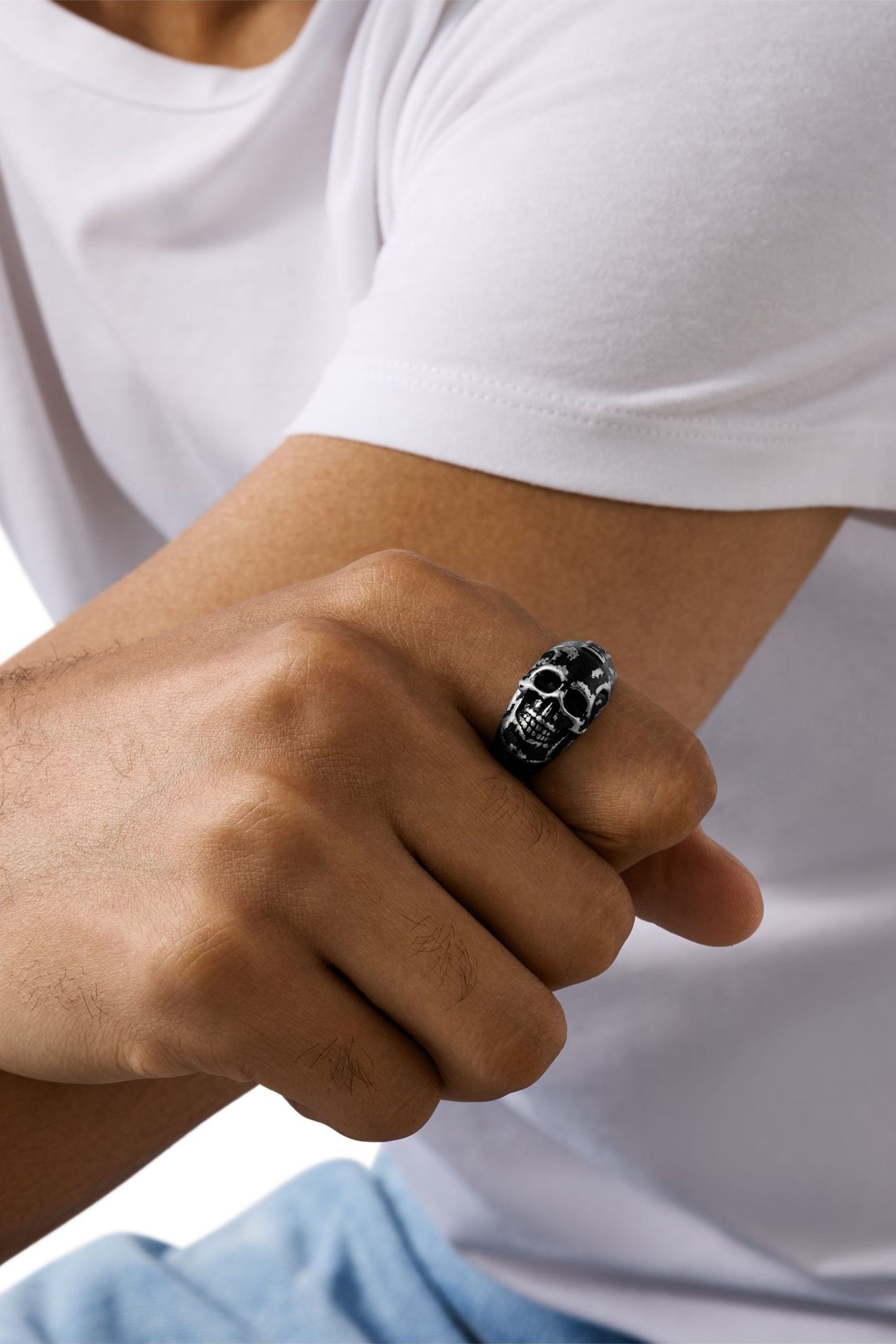 Diesel - DX1579040 JEWEL, Anillo de calavera de acero inoxidable Unisex in Negro - 3