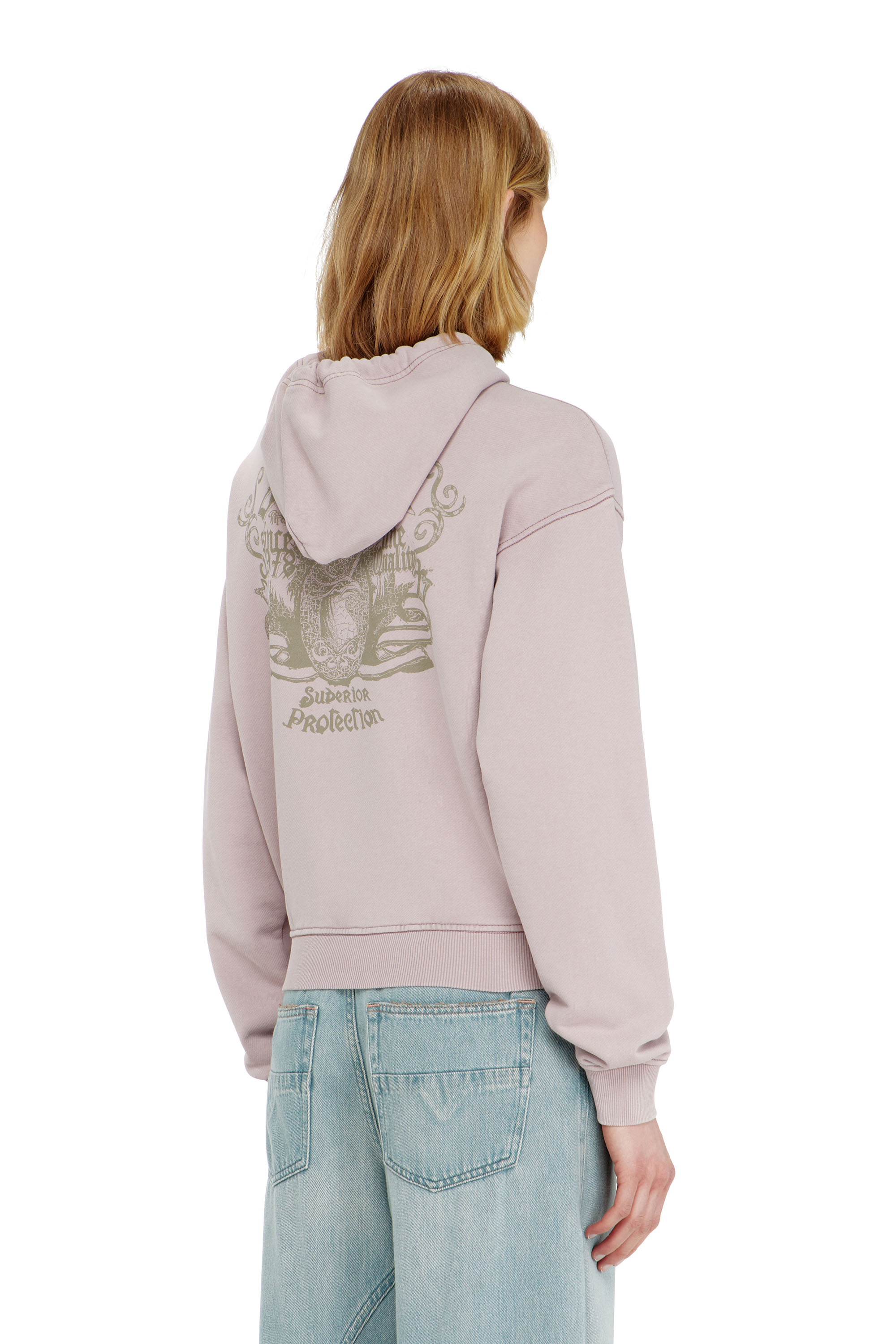 Diesel - F-PHOENY, Sudadera con capucha, estampados y tachuelas de strass Mujer in ToBeDefined - 4