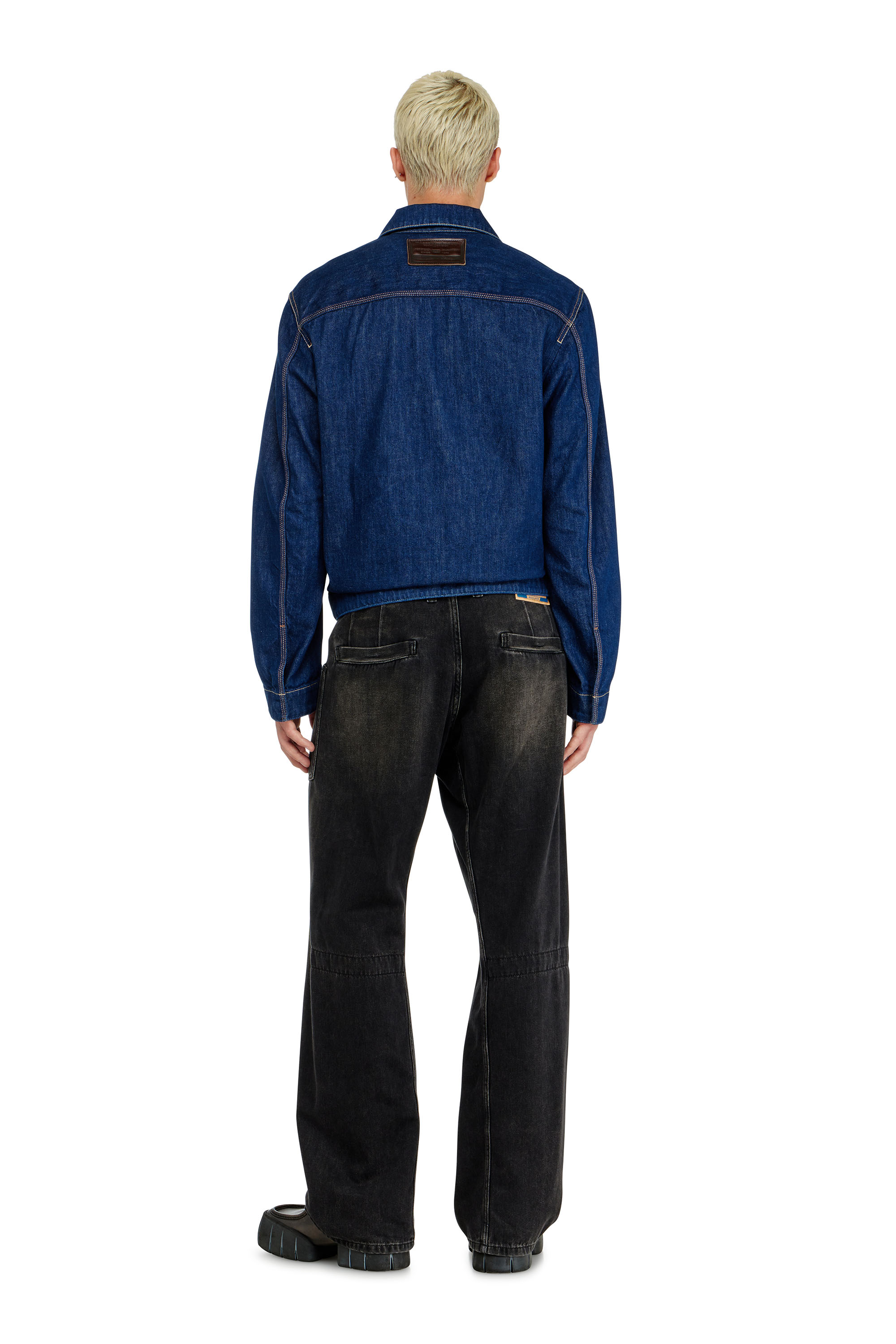 Diesel - Relaxed Jeans D-Zeta 09J96 Hombre, Negro/Gris oscuro - 3