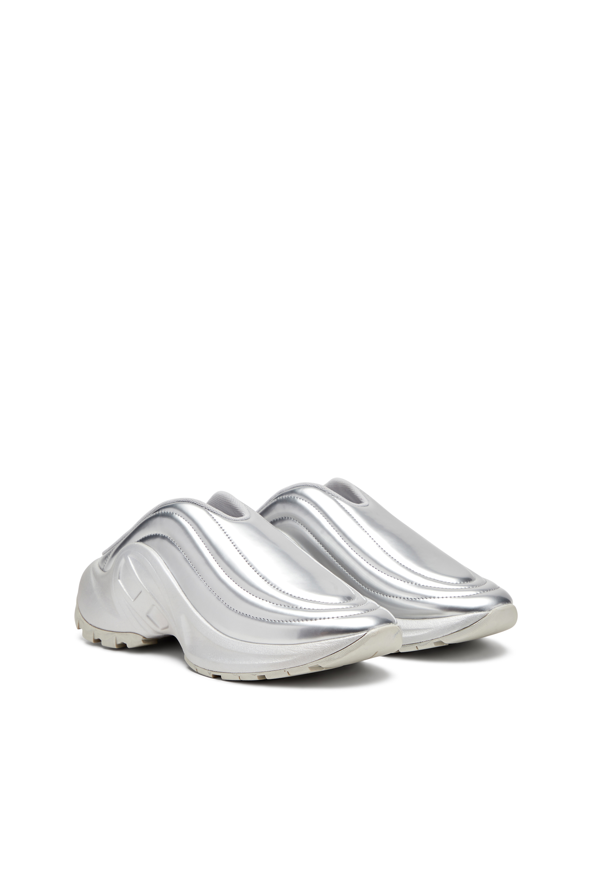 S-D-RUNNER MULE X, Silver Diesel - S-D-RUNNER MULE X, Unisex's S-D-Runner-Metallic mules in Silver - 2