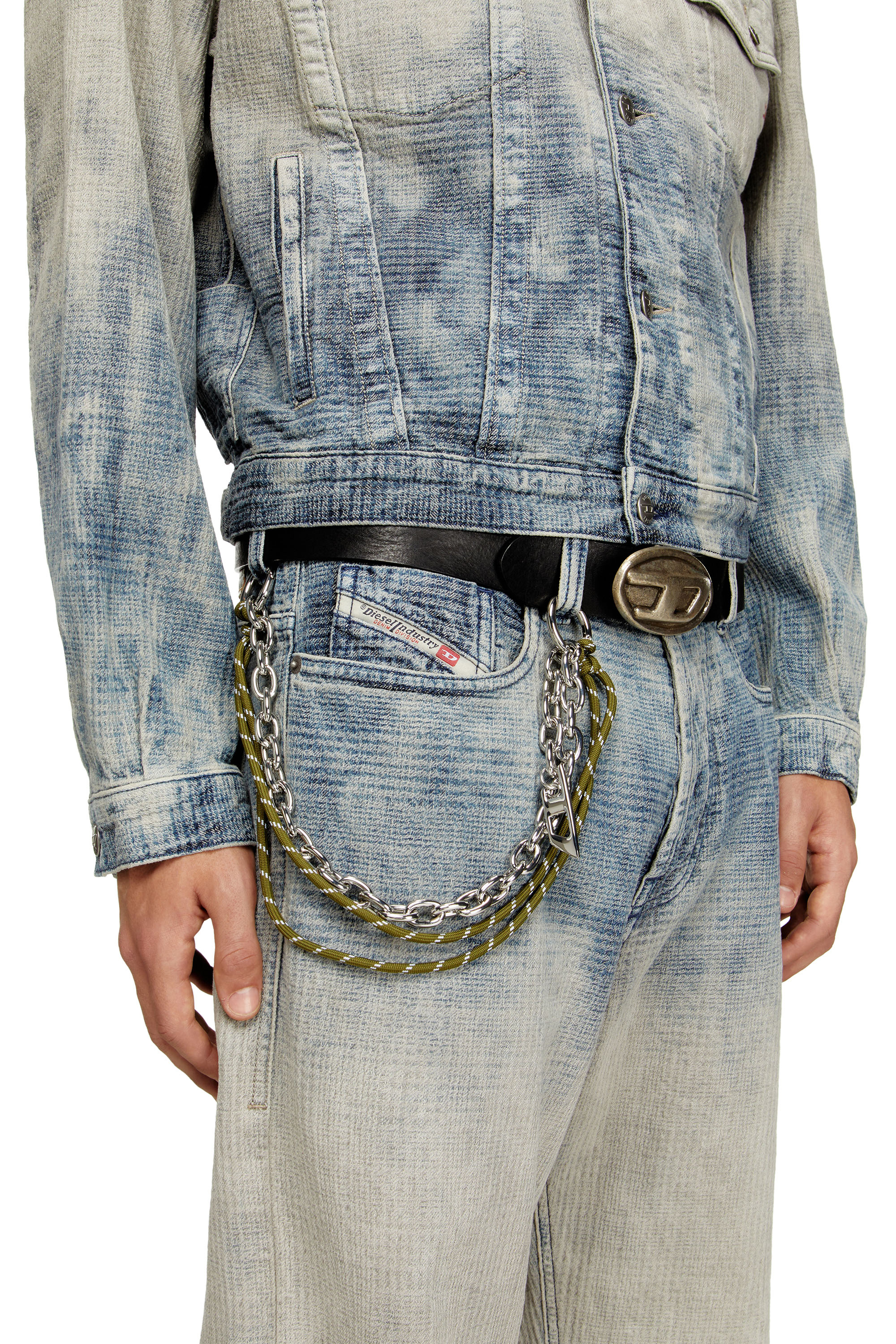 Diesel - CHAIN-D L, Encanto en cadena y cuerda Unisex in Plateado - 2