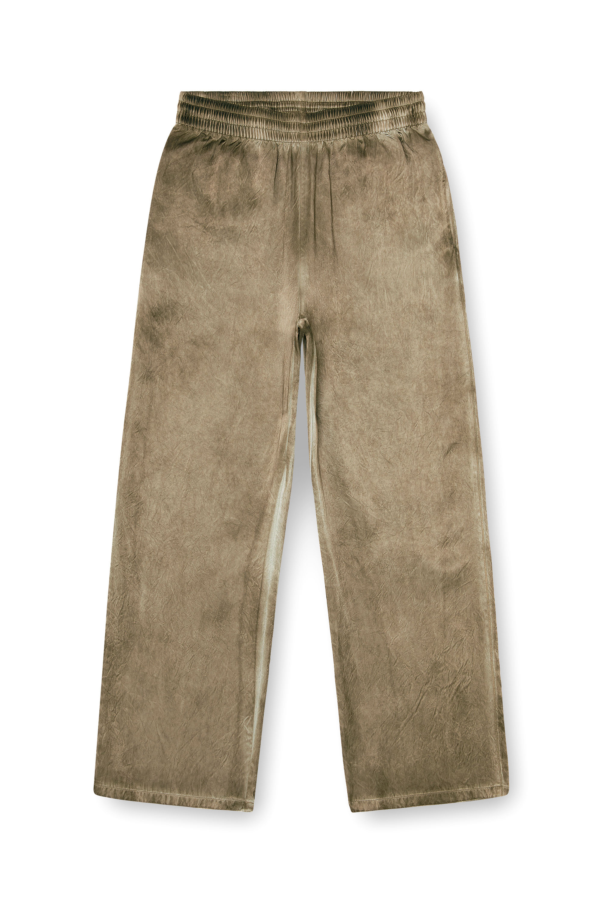 Diesel - P-THECK-AGCT, Pantalones de sat&eacute;n arrugado Hombre in Marr&oacute;n - 4