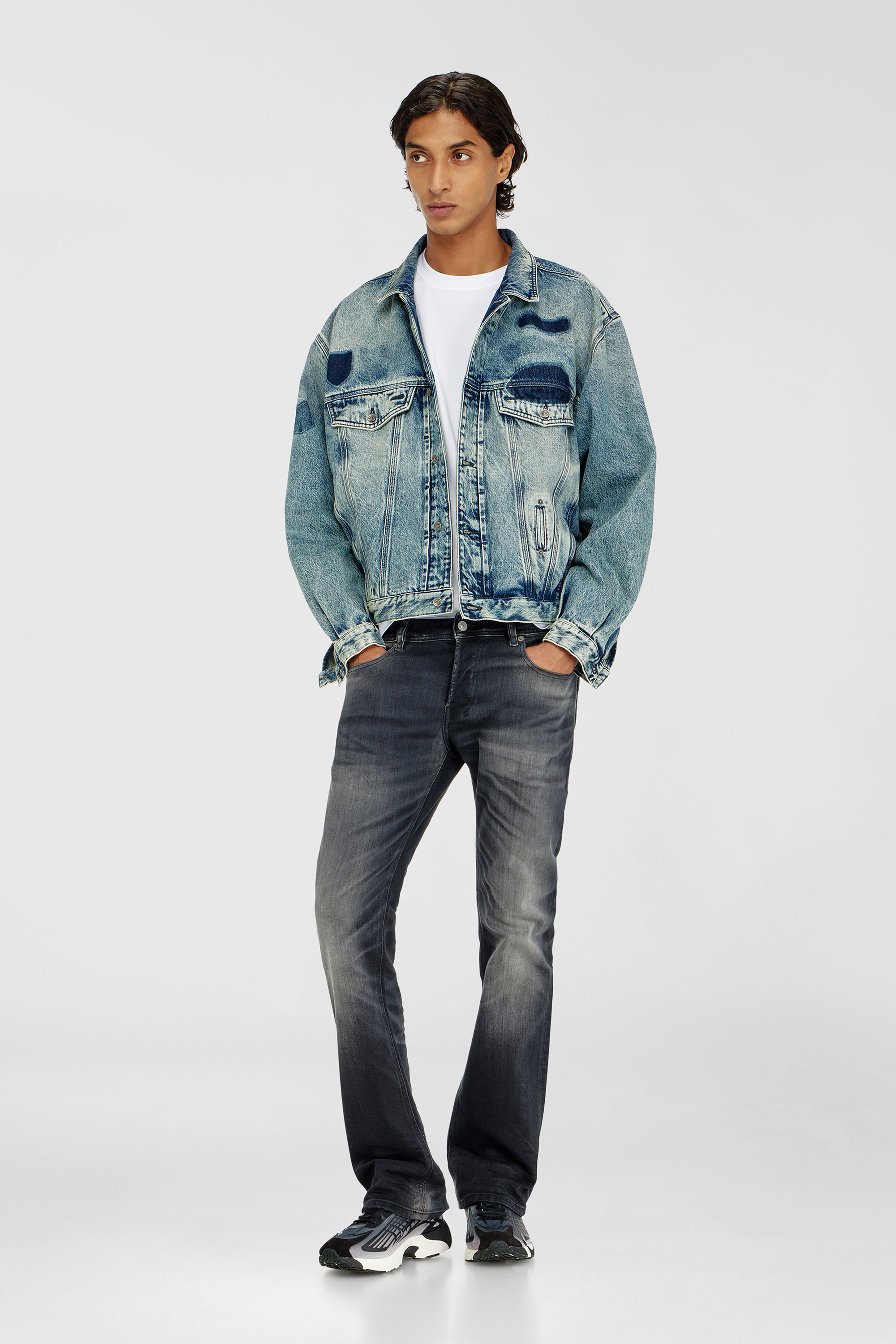Diesel - Bootcut Jeans 2007 Zatiny 09P38 Hombre, Negro/Gris oscuro - 1