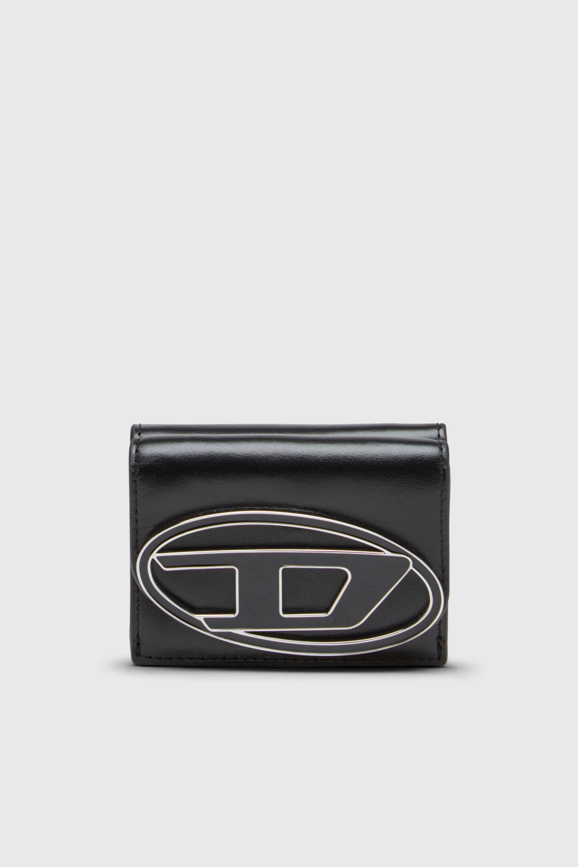 Diesel - 1DR TRI FOLD COIN XS II, Cartera de cuero que se pliega en tres Mujer in Negro - 1