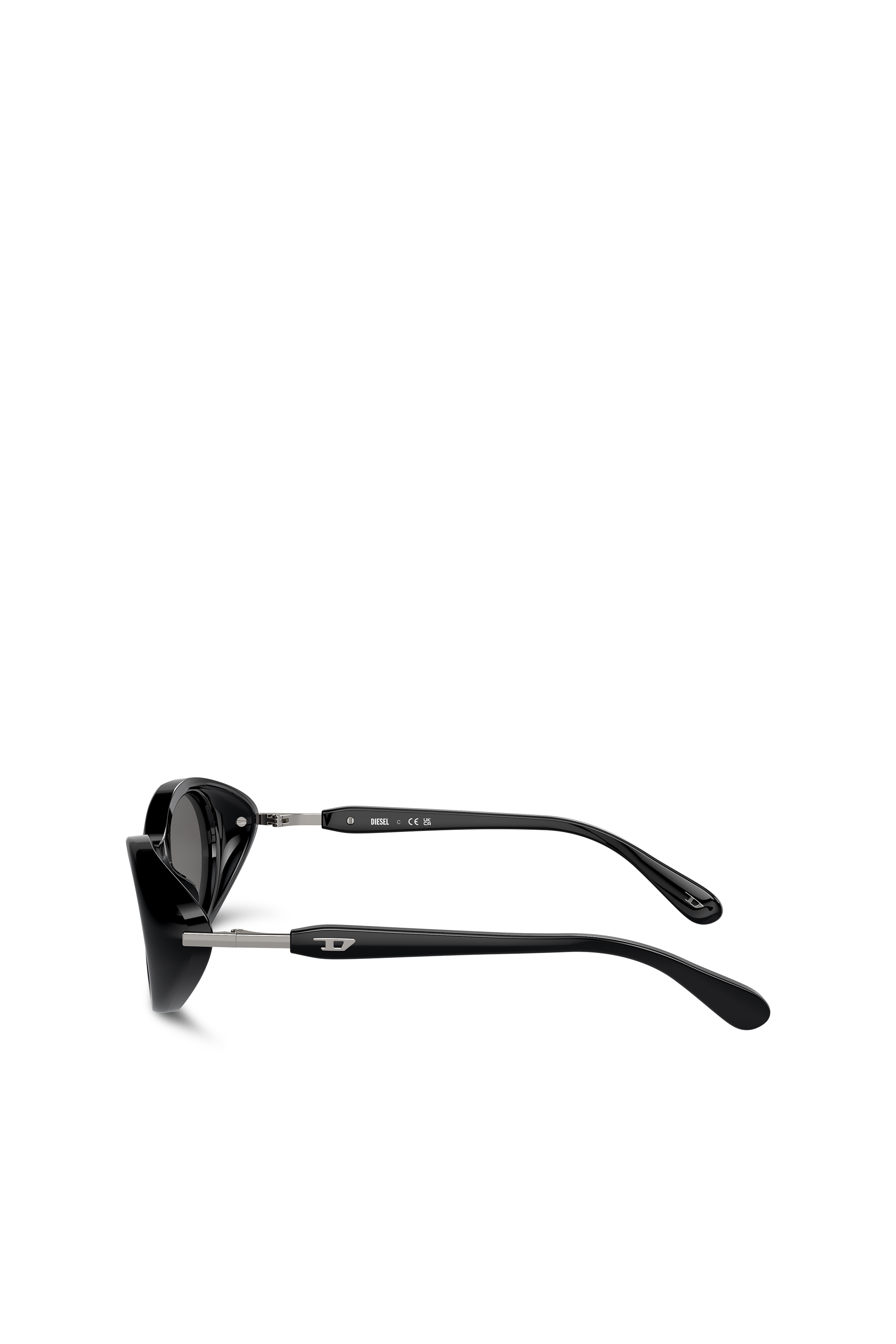 Diesel - 0DL2004, Unisex Wrap-around shape sunglasses in Black - Image 2