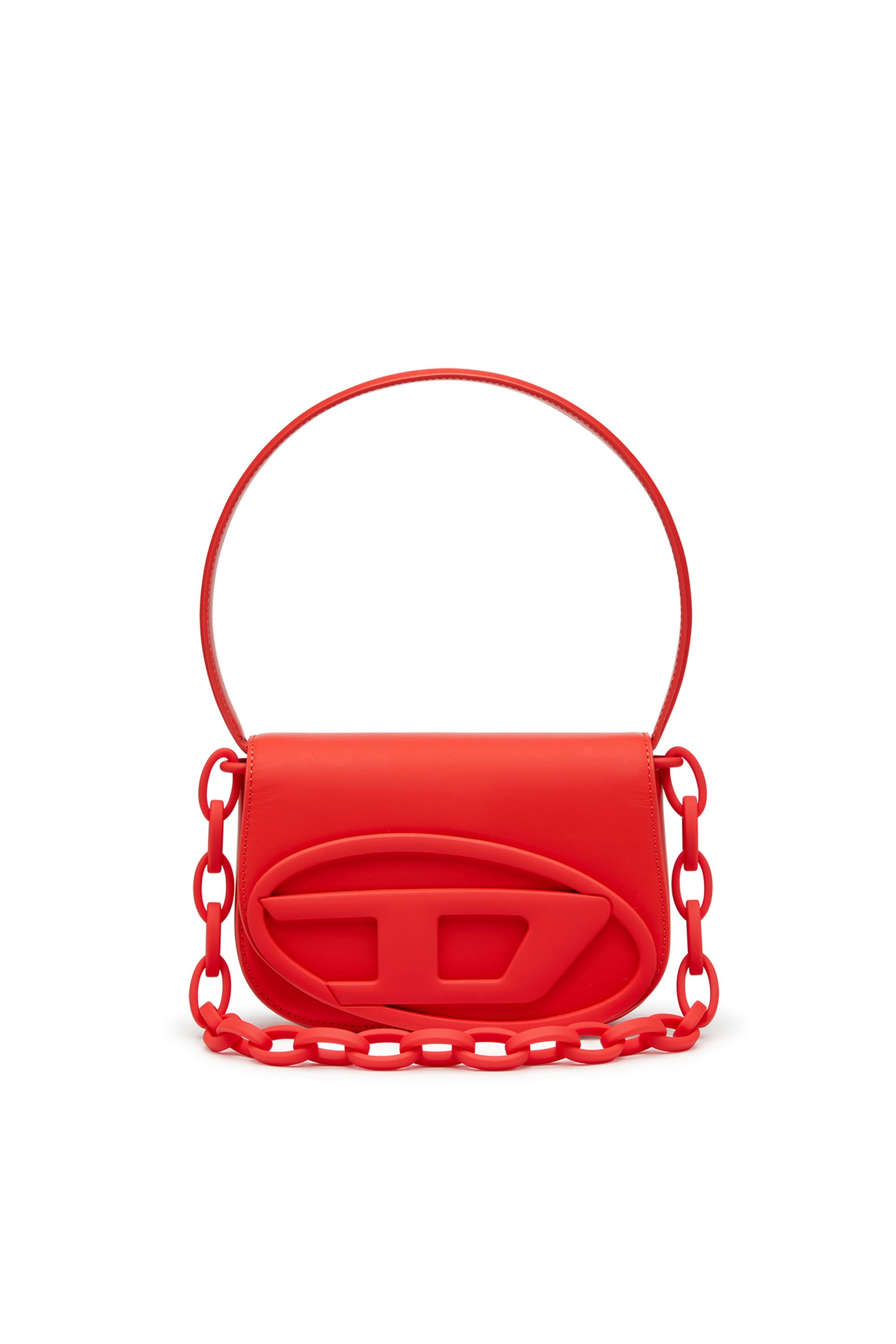 Diesel - 1DR, 1DR-Bolso de hombro icónico de cuero mate Mujer in Rojo - 1