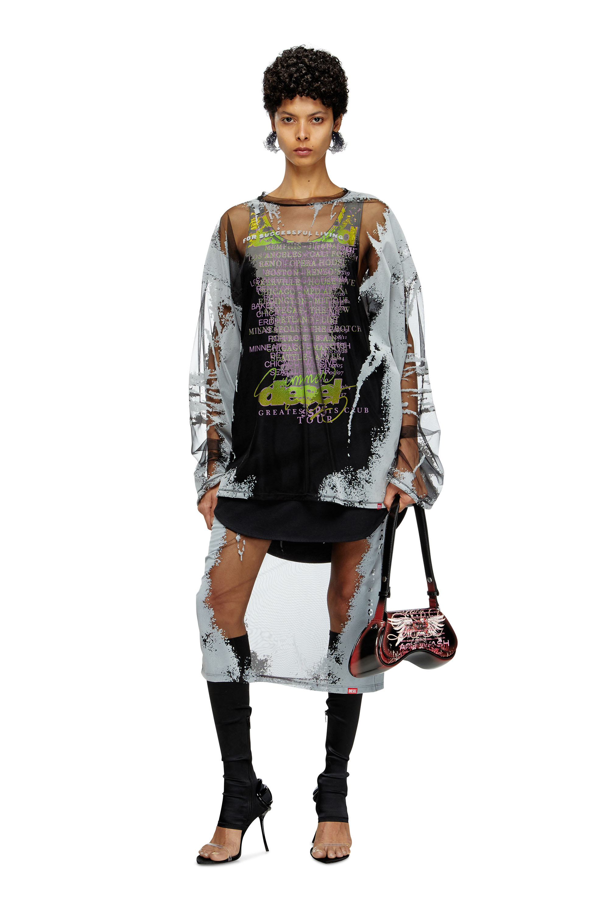 Diesel - T-SHAN, Unisex's Tank top with lyrics print in Black - 6